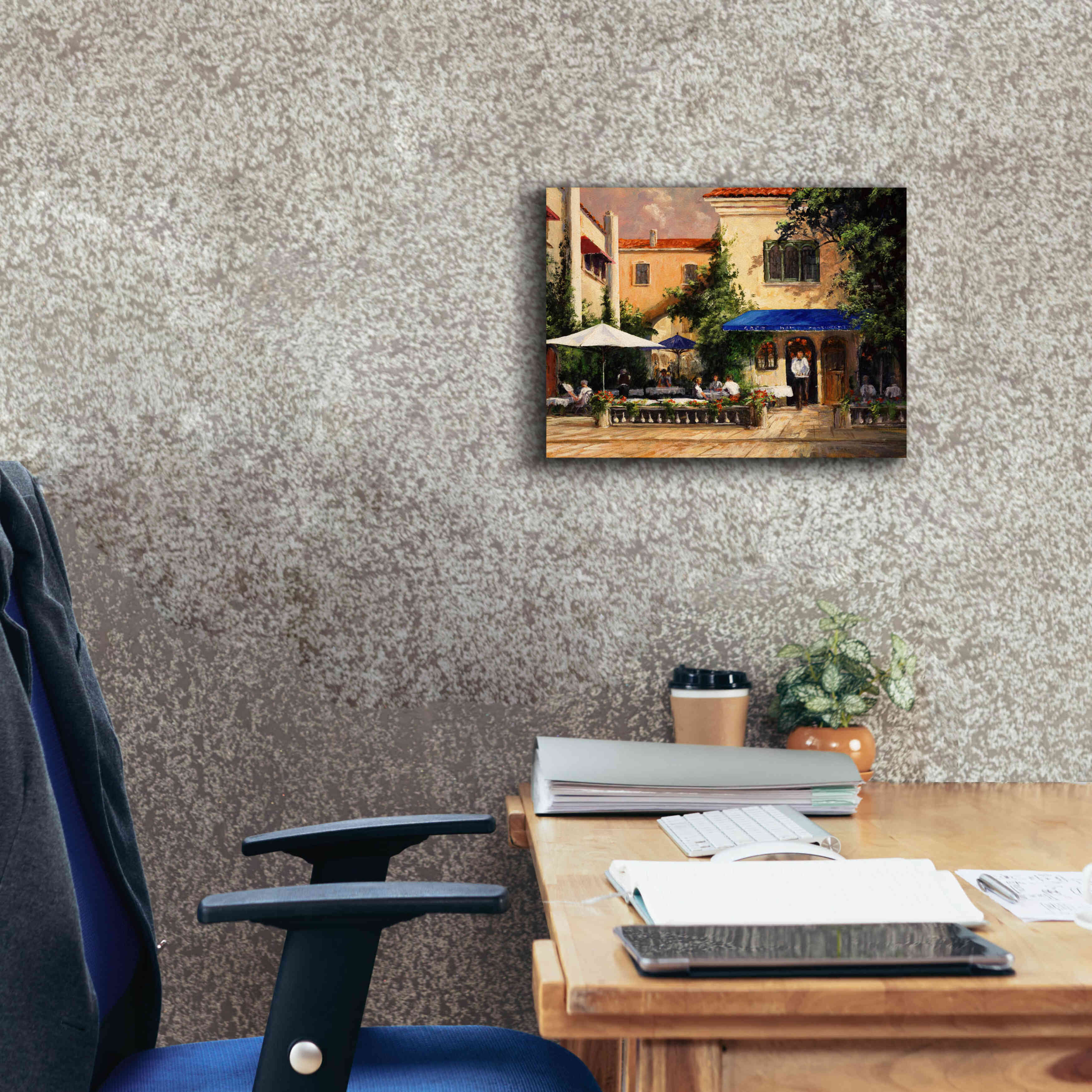 'Café Bar' by Art Fronckowiak, Giclee Canvas Wall Art,16x12