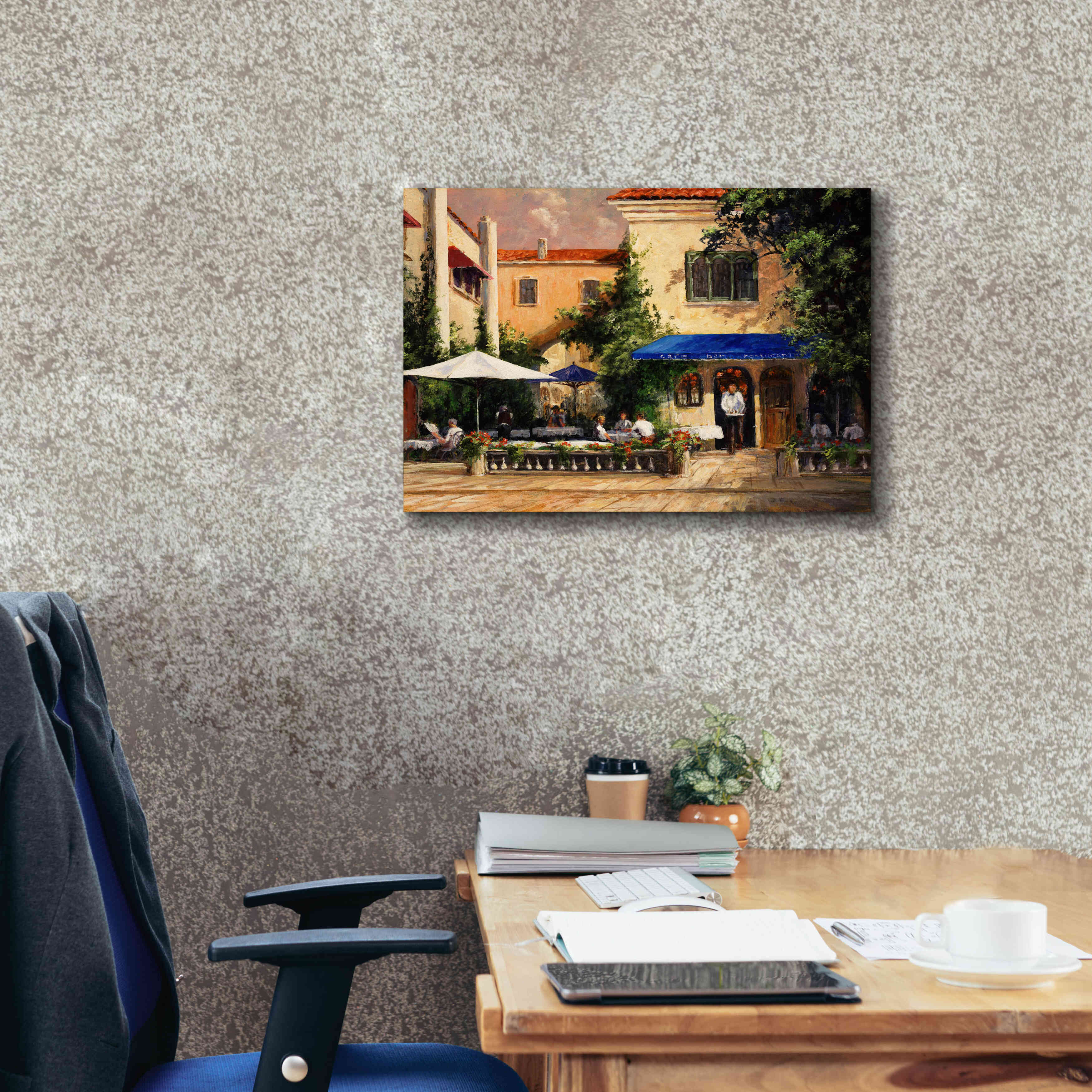 'Café Bar' by Art Fronckowiak, Giclee Canvas Wall Art,24x20