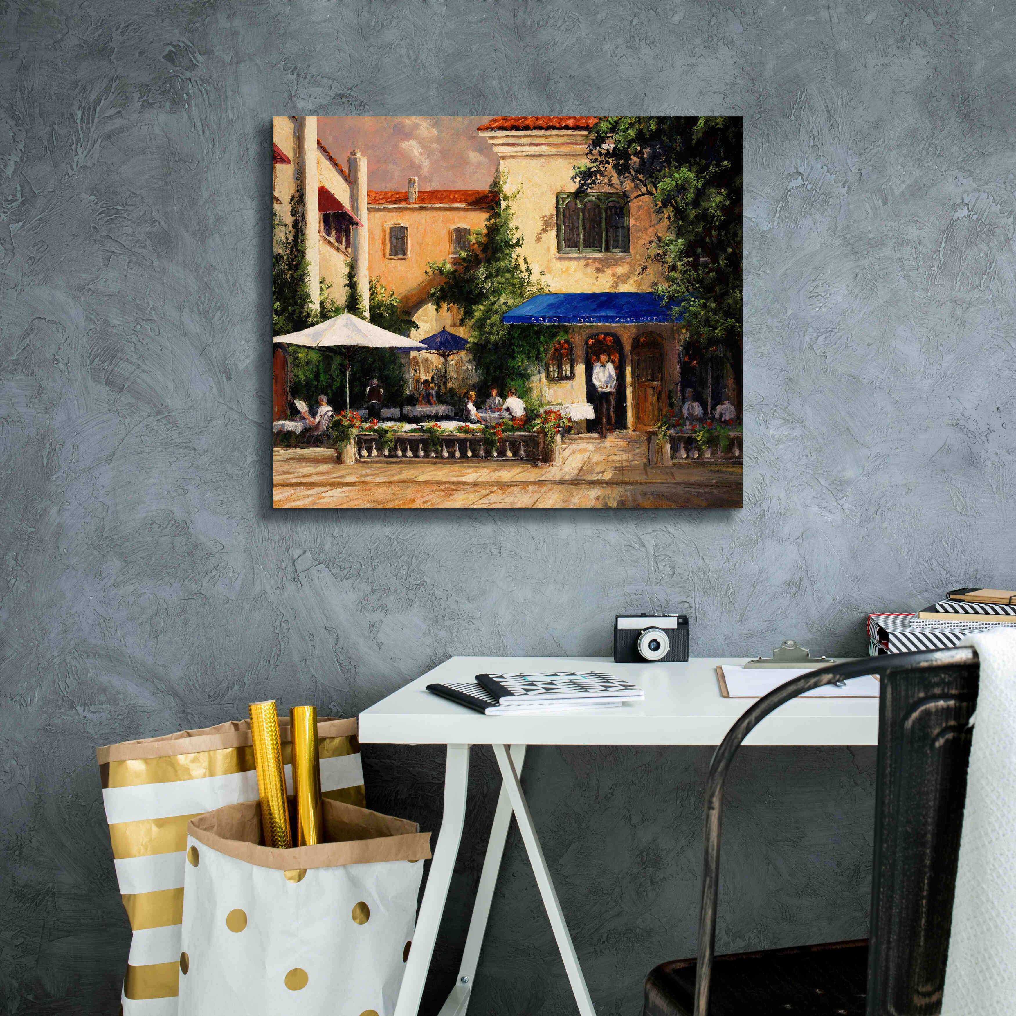 'Café Bar' by Art Fronckowiak, Giclee Canvas Wall Art,24x20