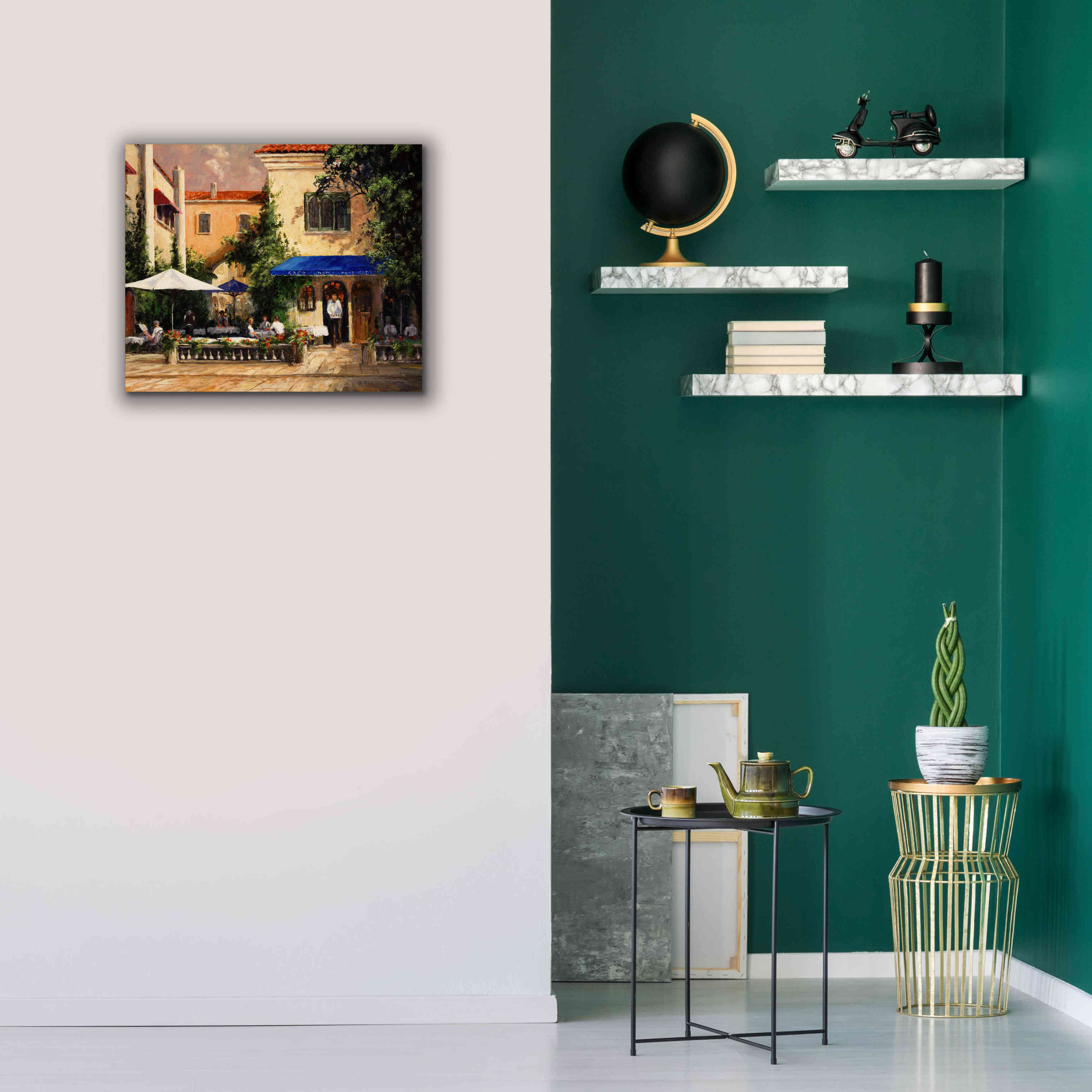 'Café Bar' by Art Fronckowiak, Giclee Canvas Wall Art,24x20