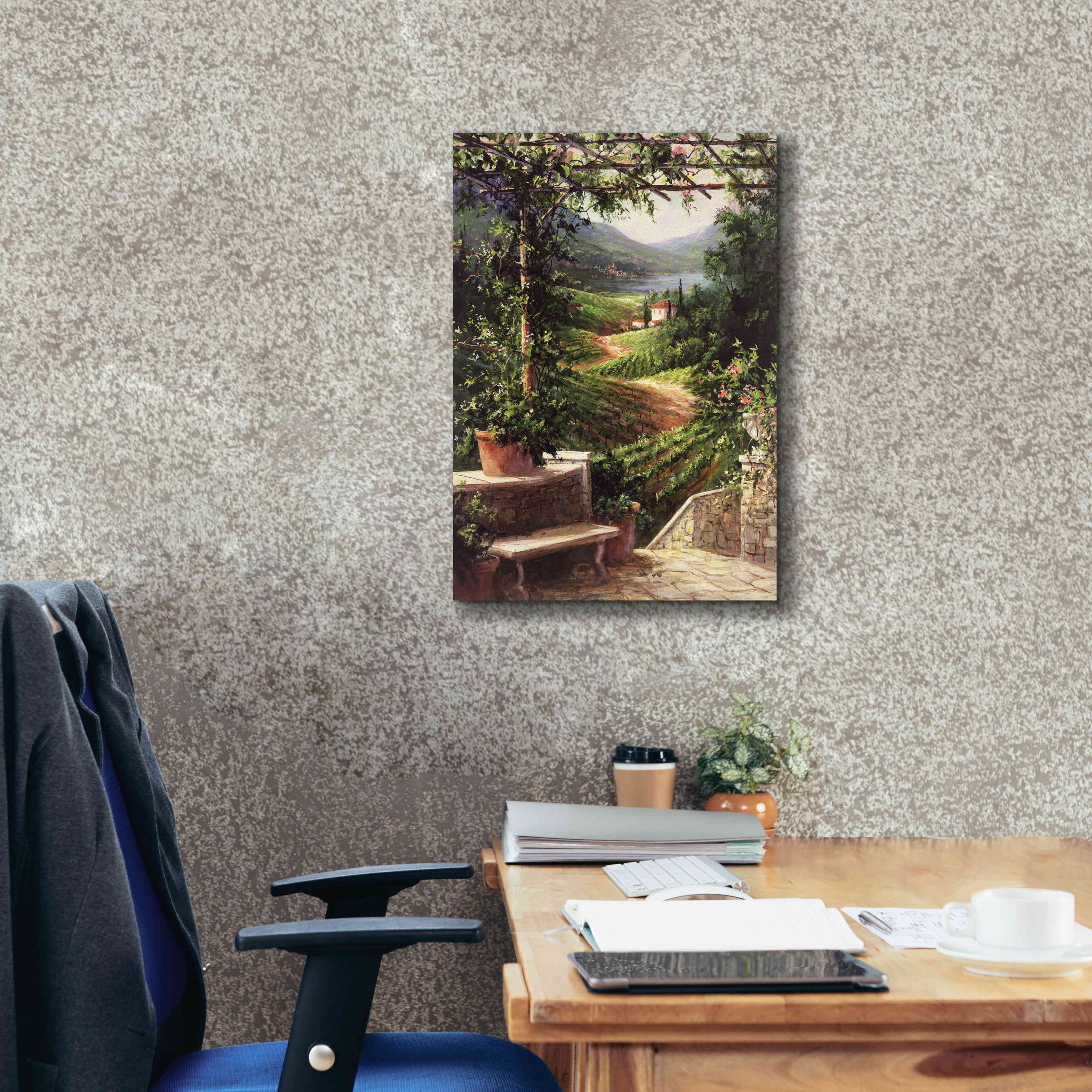 'Chianti Vineyard' by Art Fronckowiak, Giclee Canvas Wall Art,18x26