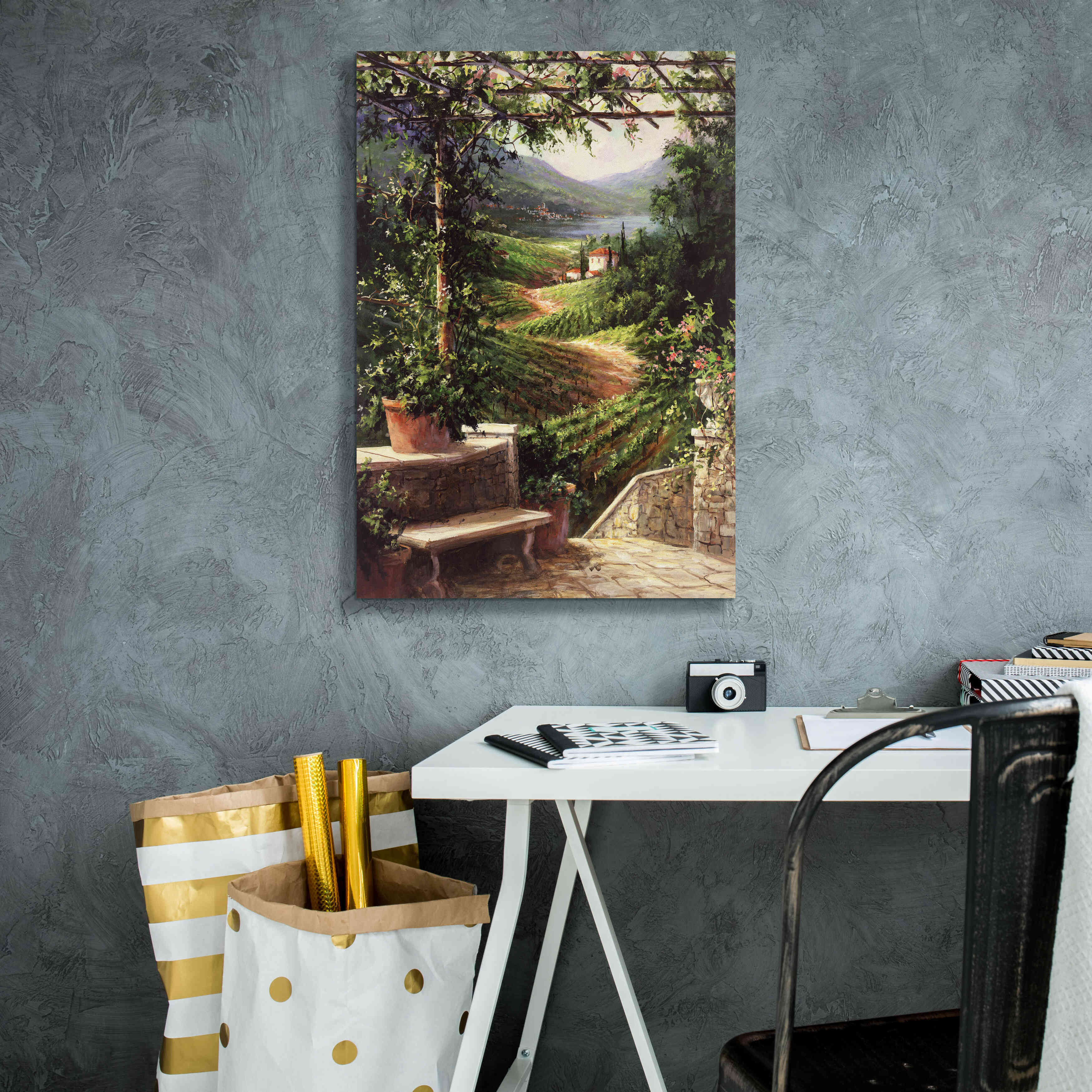 'Chianti Vineyard' by Art Fronckowiak, Giclee Canvas Wall Art,18x26