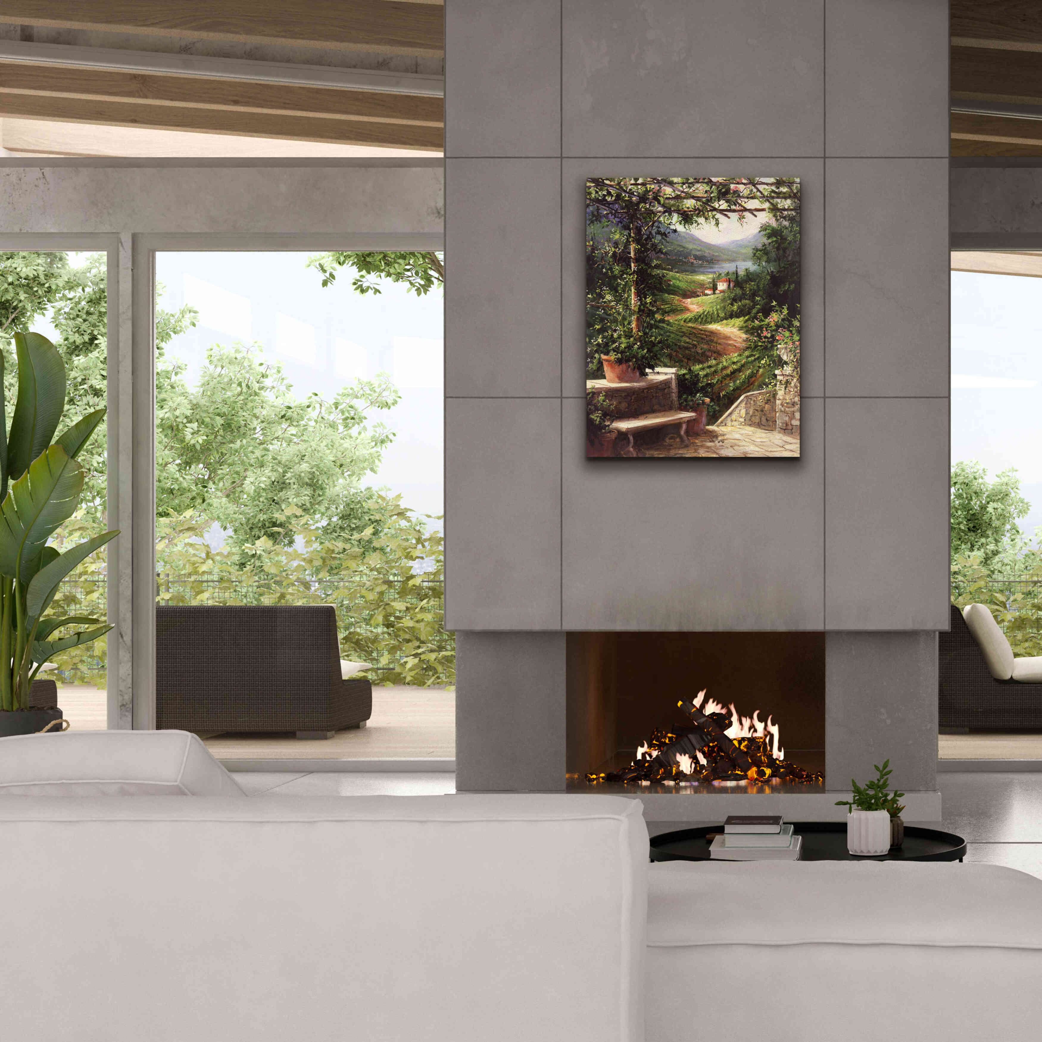 'Chianti Vineyard' by Art Fronckowiak, Giclee Canvas Wall Art,26x34