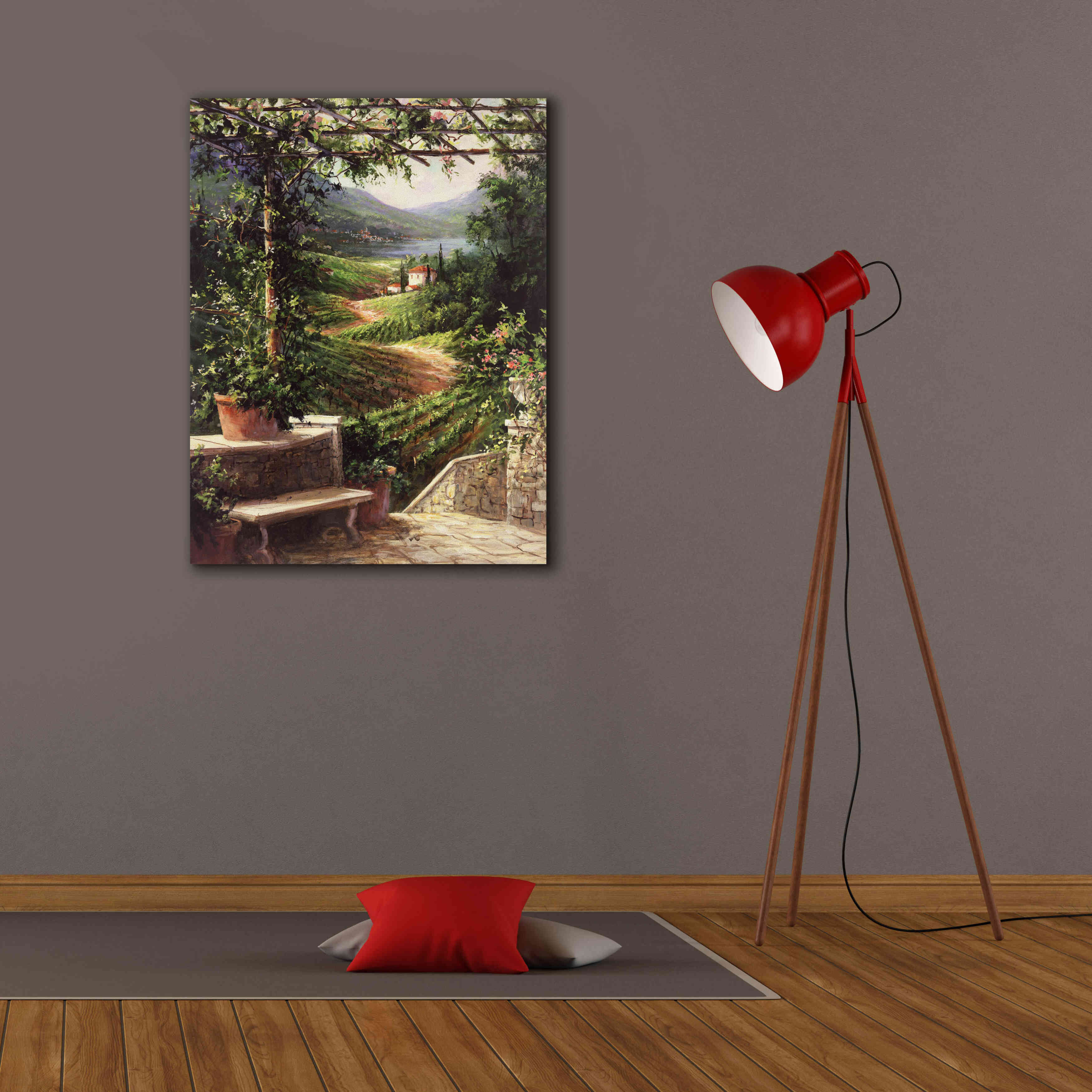 'Chianti Vineyard' by Art Fronckowiak, Giclee Canvas Wall Art,26x34