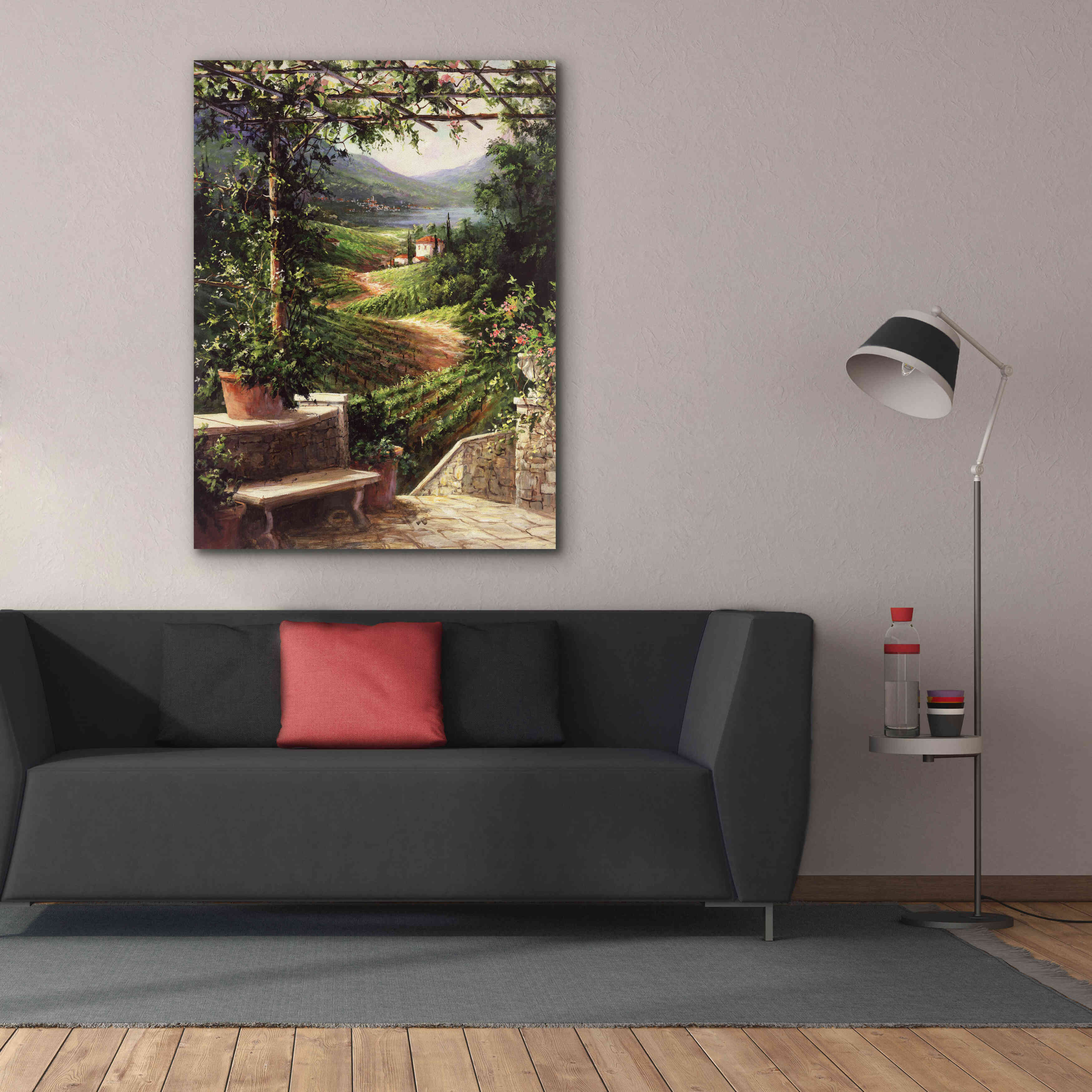 'Chianti Vineyard' by Art Fronckowiak, Giclee Canvas Wall Art,40x54