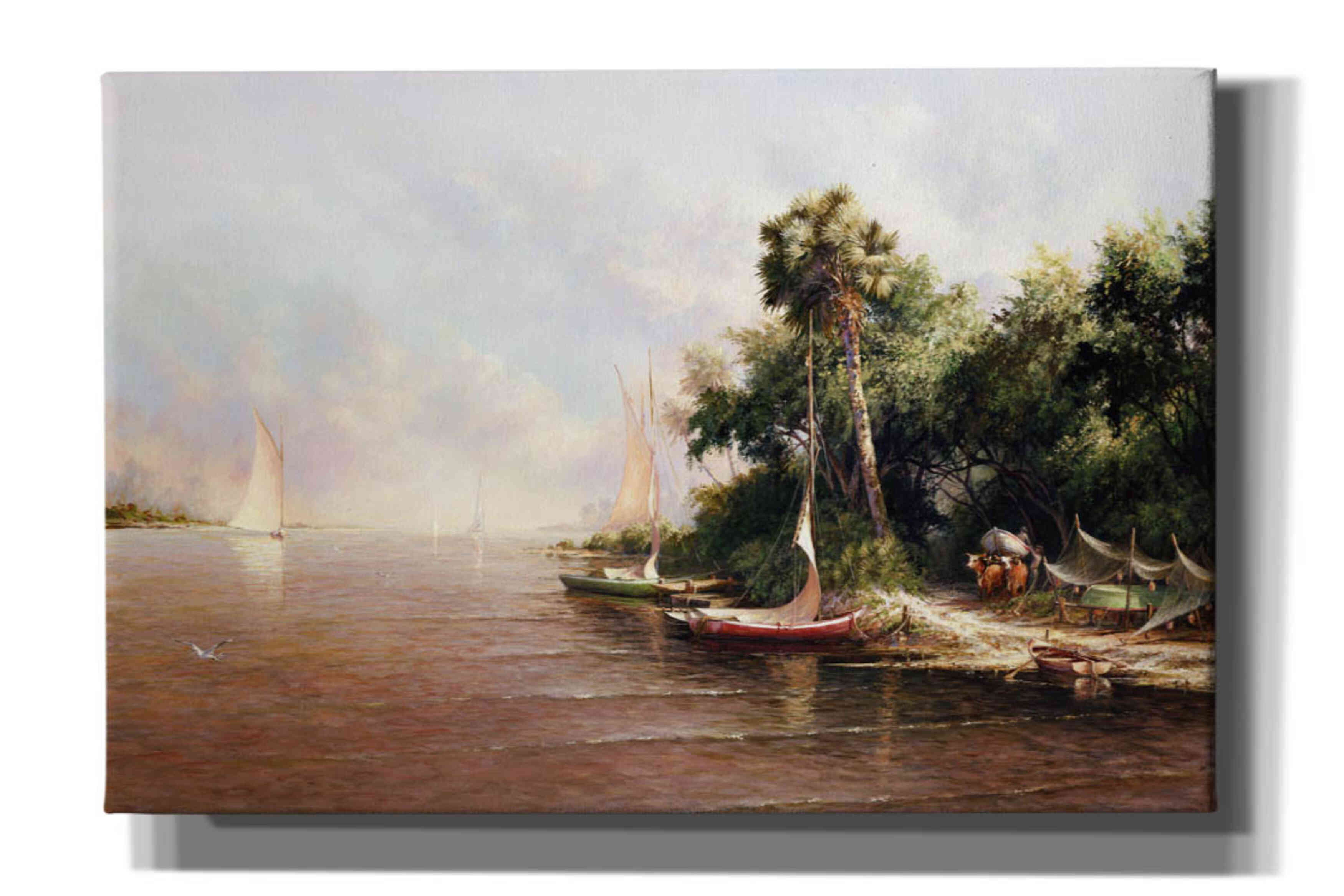 'Fisherman Landing' by Art Fronckowiak, Giclee Canvas Wall Art
