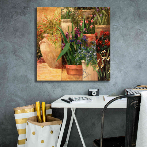 Image of 'Flower Pots Left' by Art Fronckowiak, Giclee Canvas Wall Art,26x26