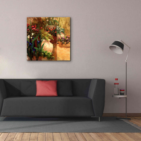 Image of 'Flower Pots Right' by Art Fronckowiak, Giclee Canvas Wall Art,37x37
