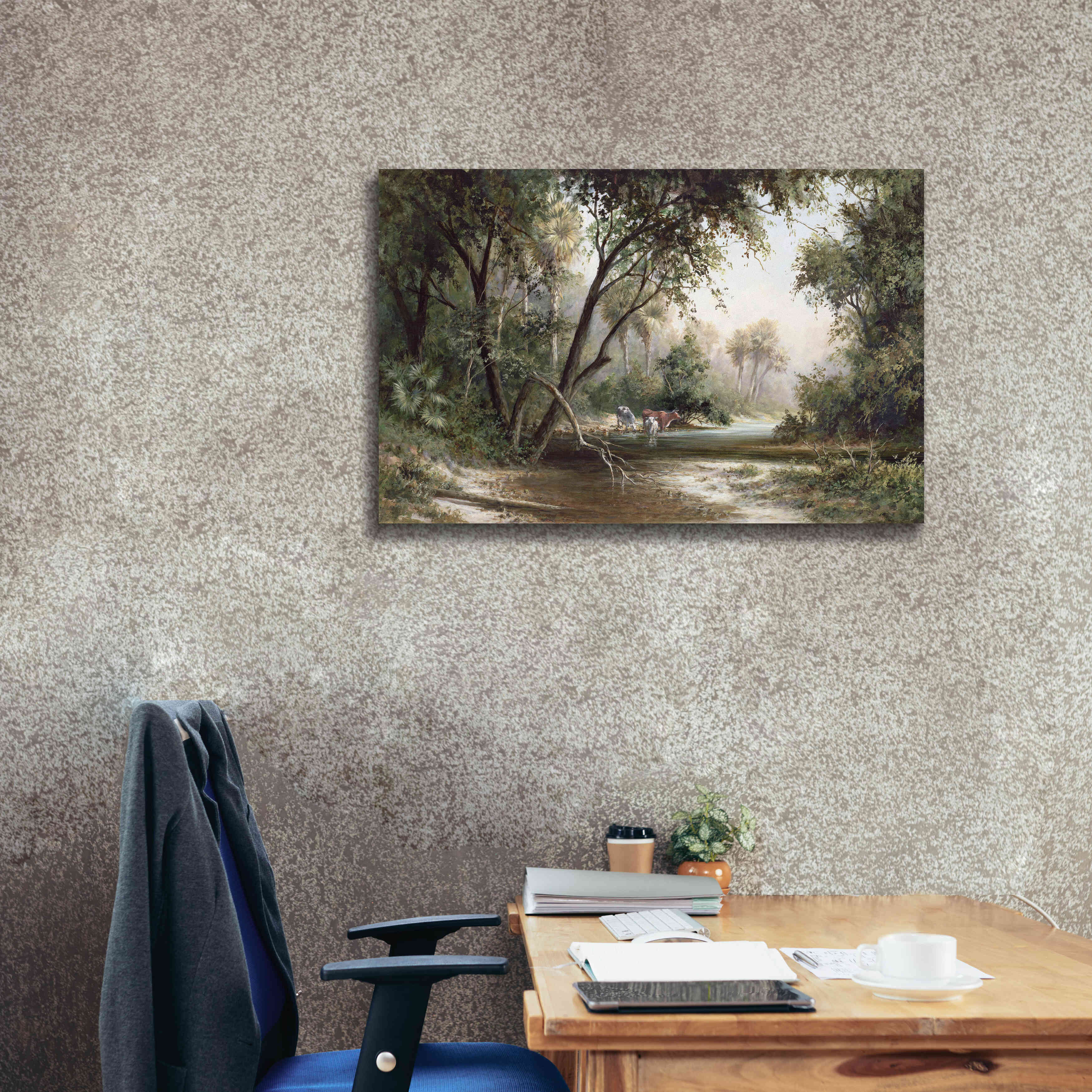 'Forked Creek' by Art Fronckowiak, Giclee Canvas Wall Art,40x26