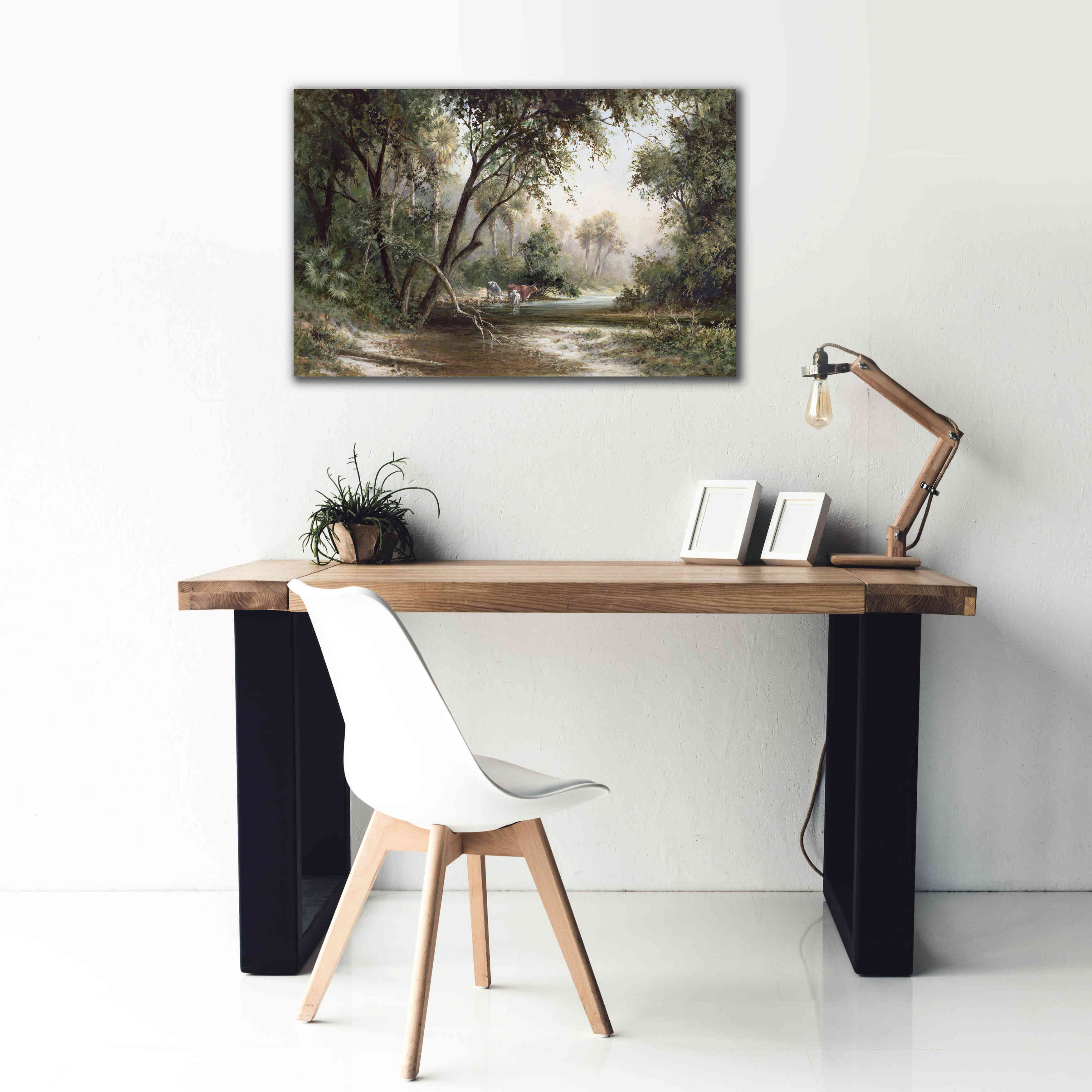 'Forked Creek' by Art Fronckowiak, Giclee Canvas Wall Art,40x26