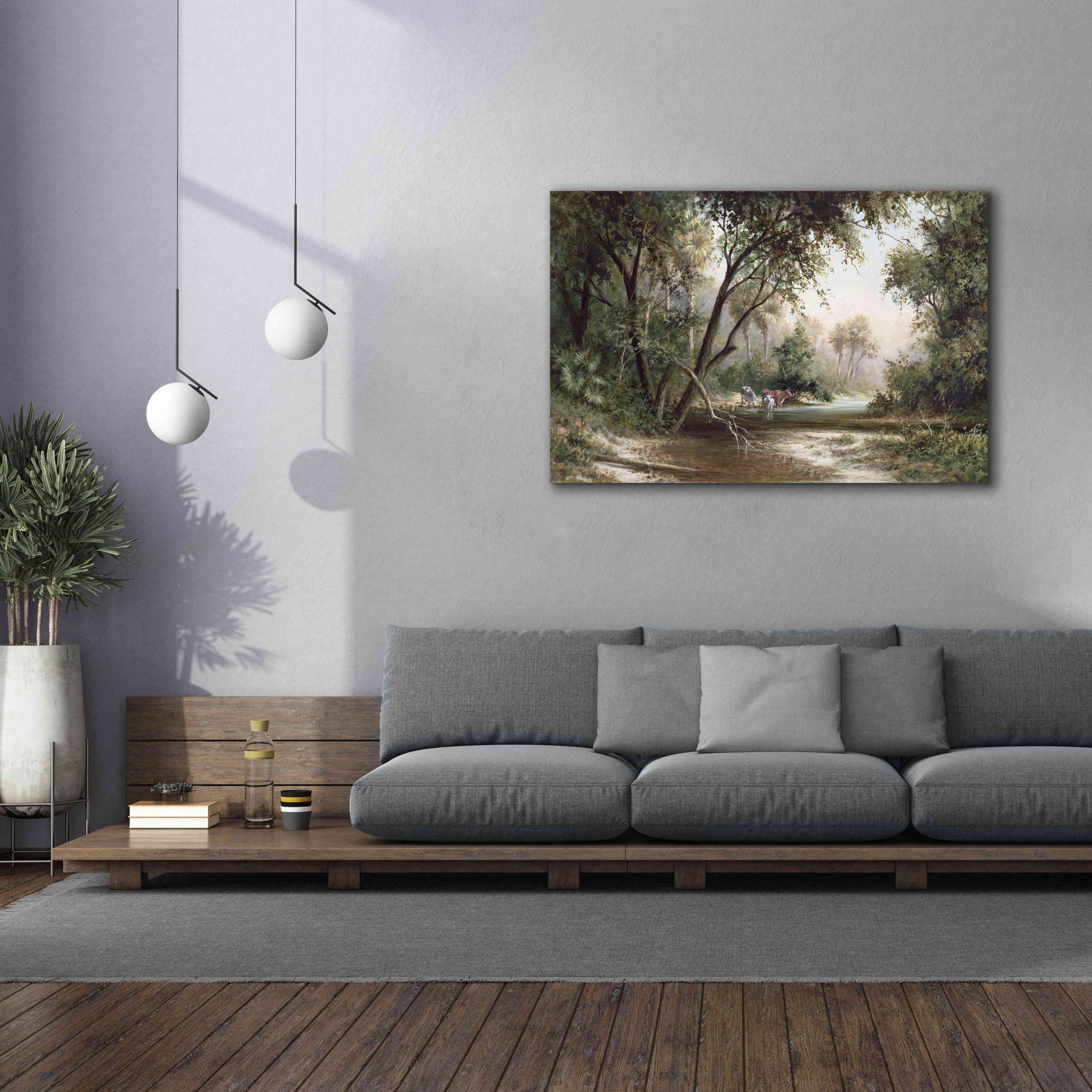 'Forked Creek' by Art Fronckowiak, Giclee Canvas Wall Art,60x40