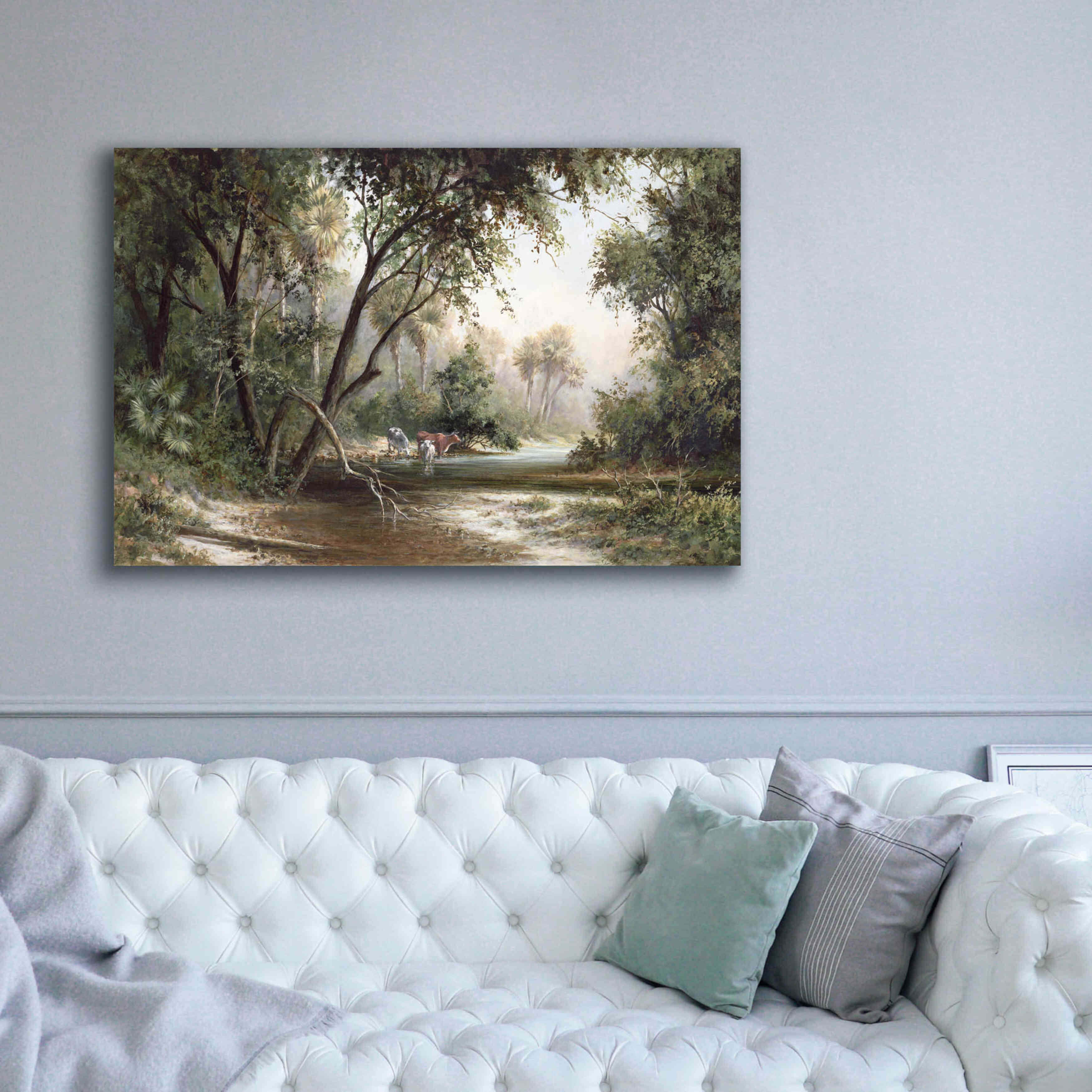 'Forked Creek' by Art Fronckowiak, Giclee Canvas Wall Art,60x40