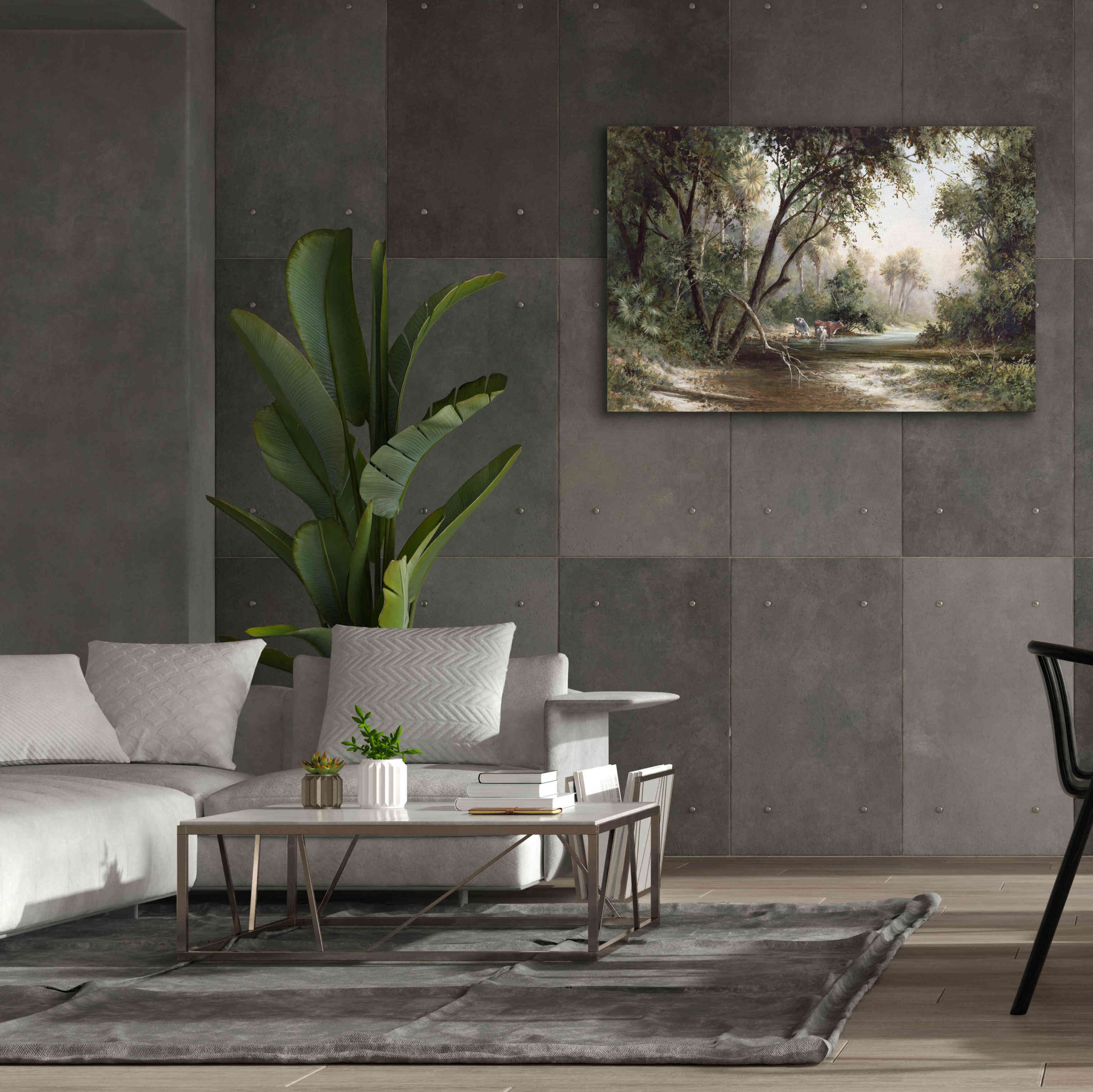 'Forked Creek' by Art Fronckowiak, Giclee Canvas Wall Art,60x40