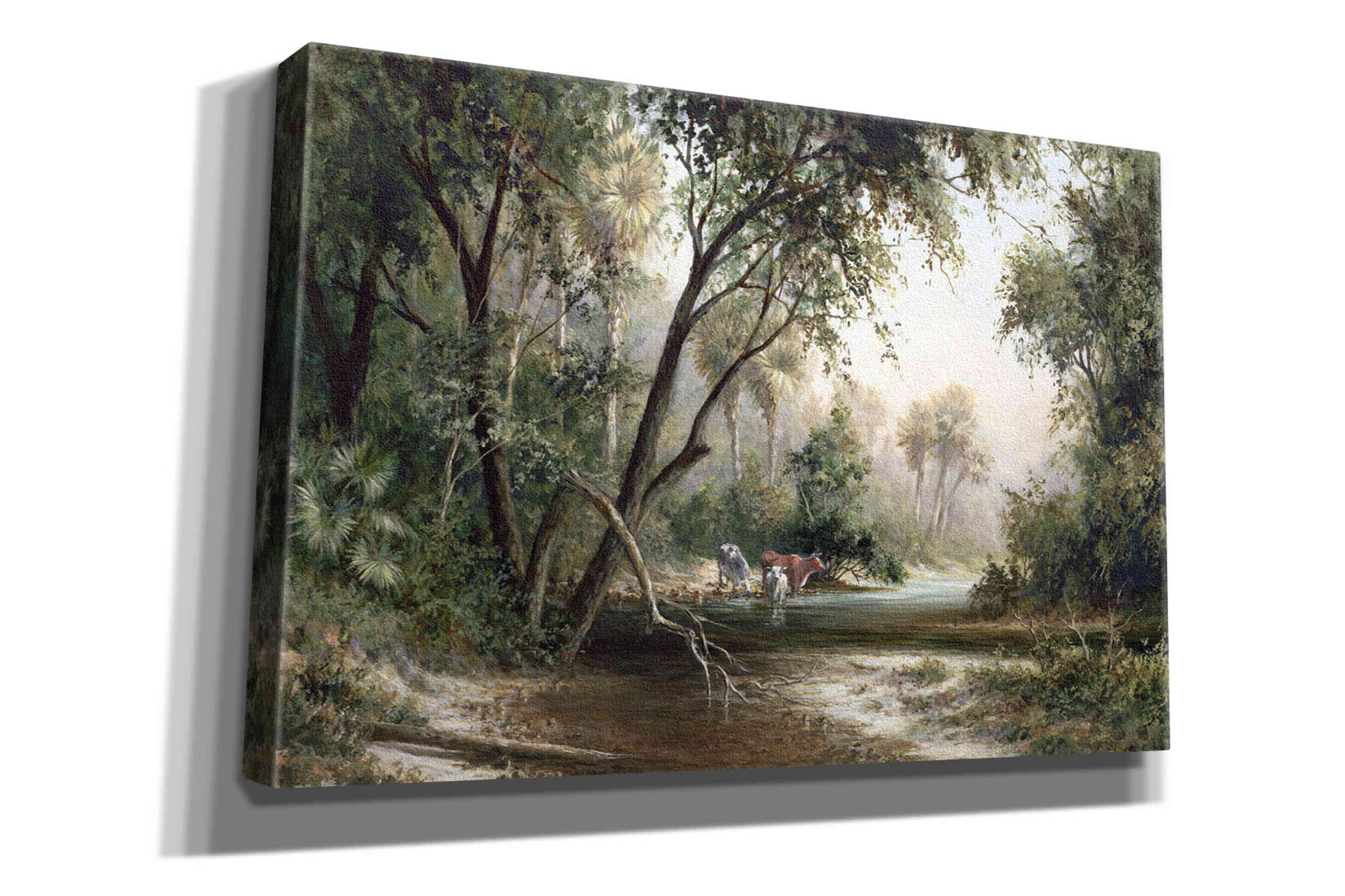 'Forked Creek' by Art Fronckowiak, Giclee Canvas Wall Art