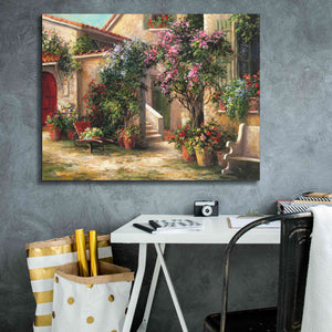 'Garden Courtyard' by Art Fronckowiak, Giclee Canvas Wall Art,34x26
