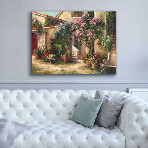 Image of 'Garden Courtyard' by Art Fronckowiak, Giclee Canvas Wall Art,54x40