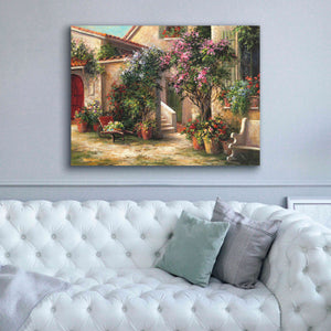 'Garden Courtyard' by Art Fronckowiak, Giclee Canvas Wall Art,54x40