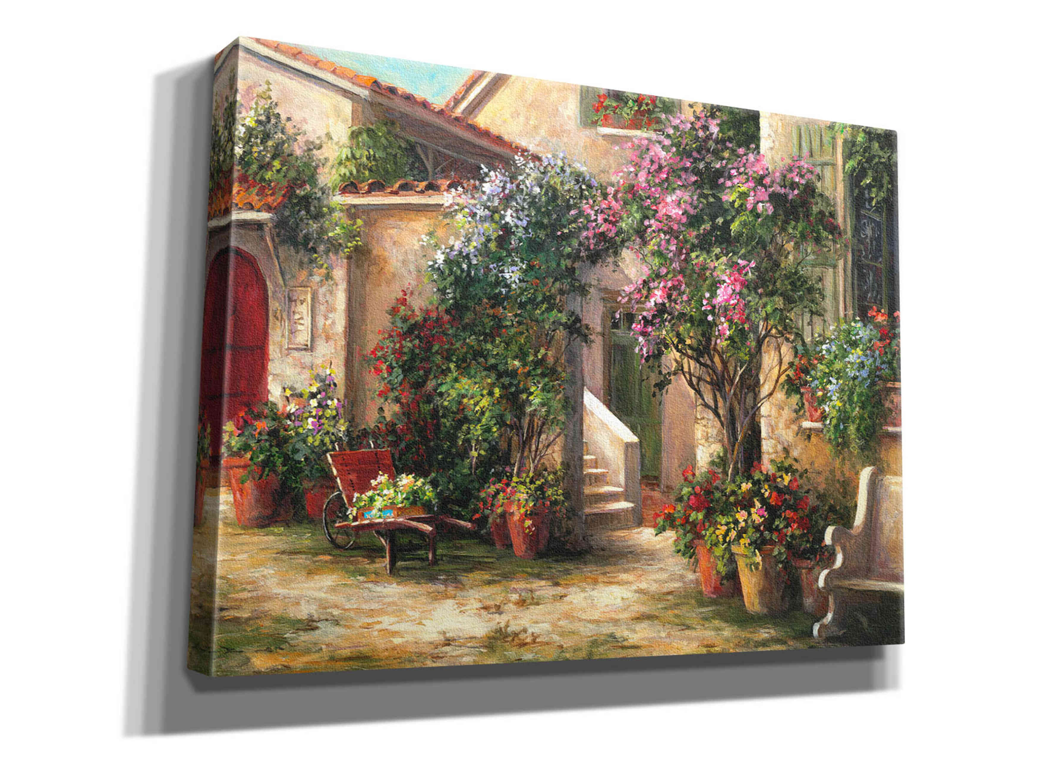 'Garden Courtyard' by Art Fronckowiak, Giclee Canvas Wall Art
