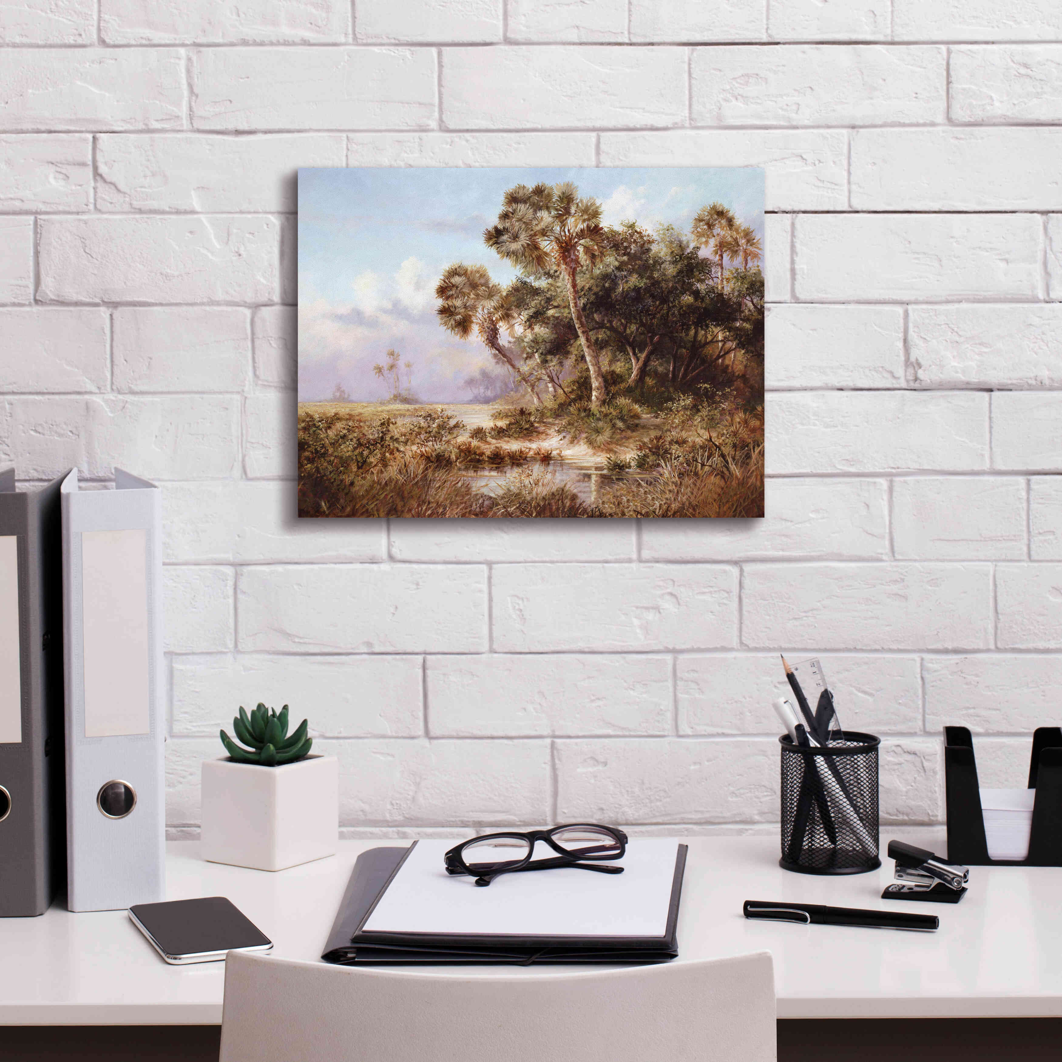 'Glades Cove' by Art Fronckowiak, Giclee Canvas Wall Art,16x12