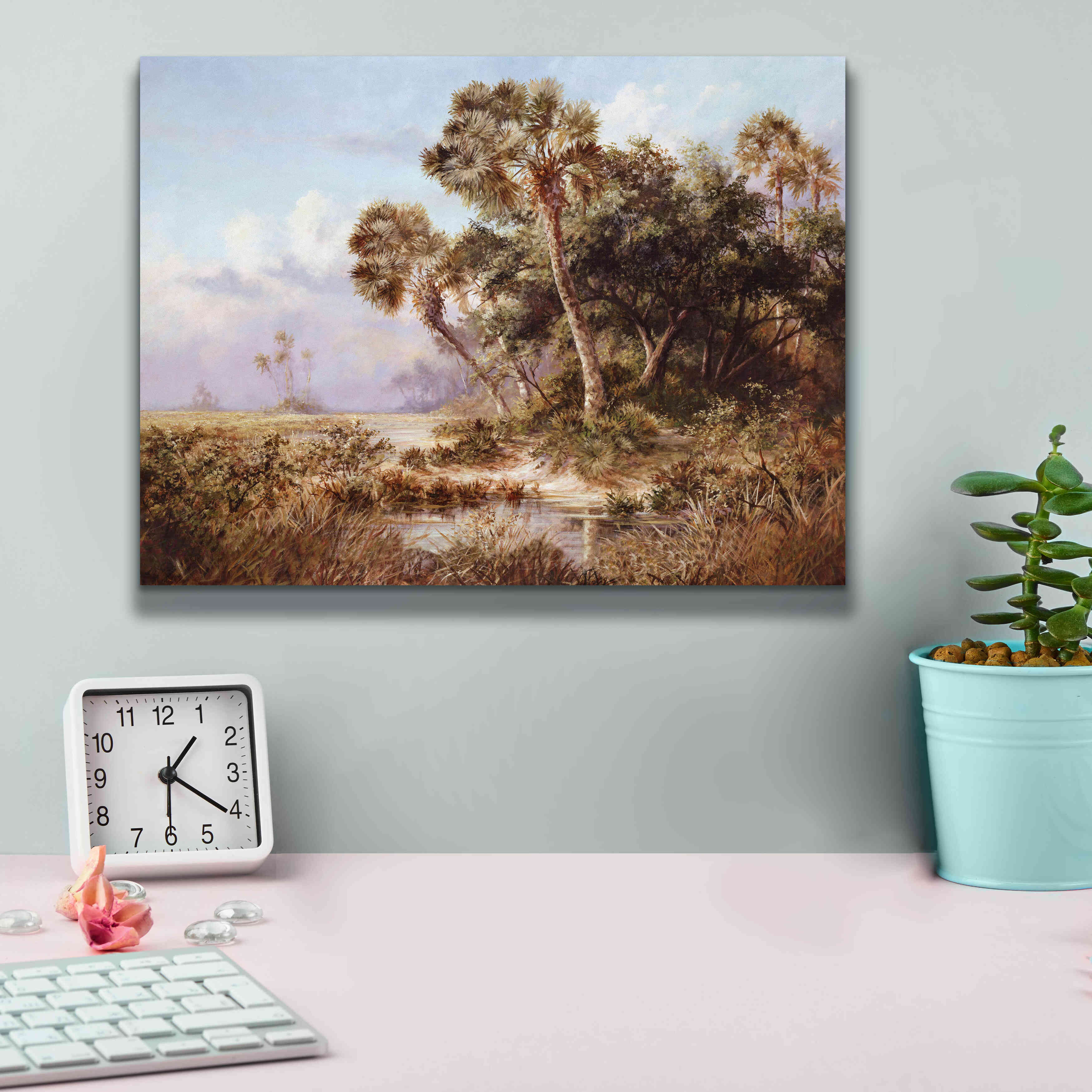 'Glades Cove' by Art Fronckowiak, Giclee Canvas Wall Art,16x12