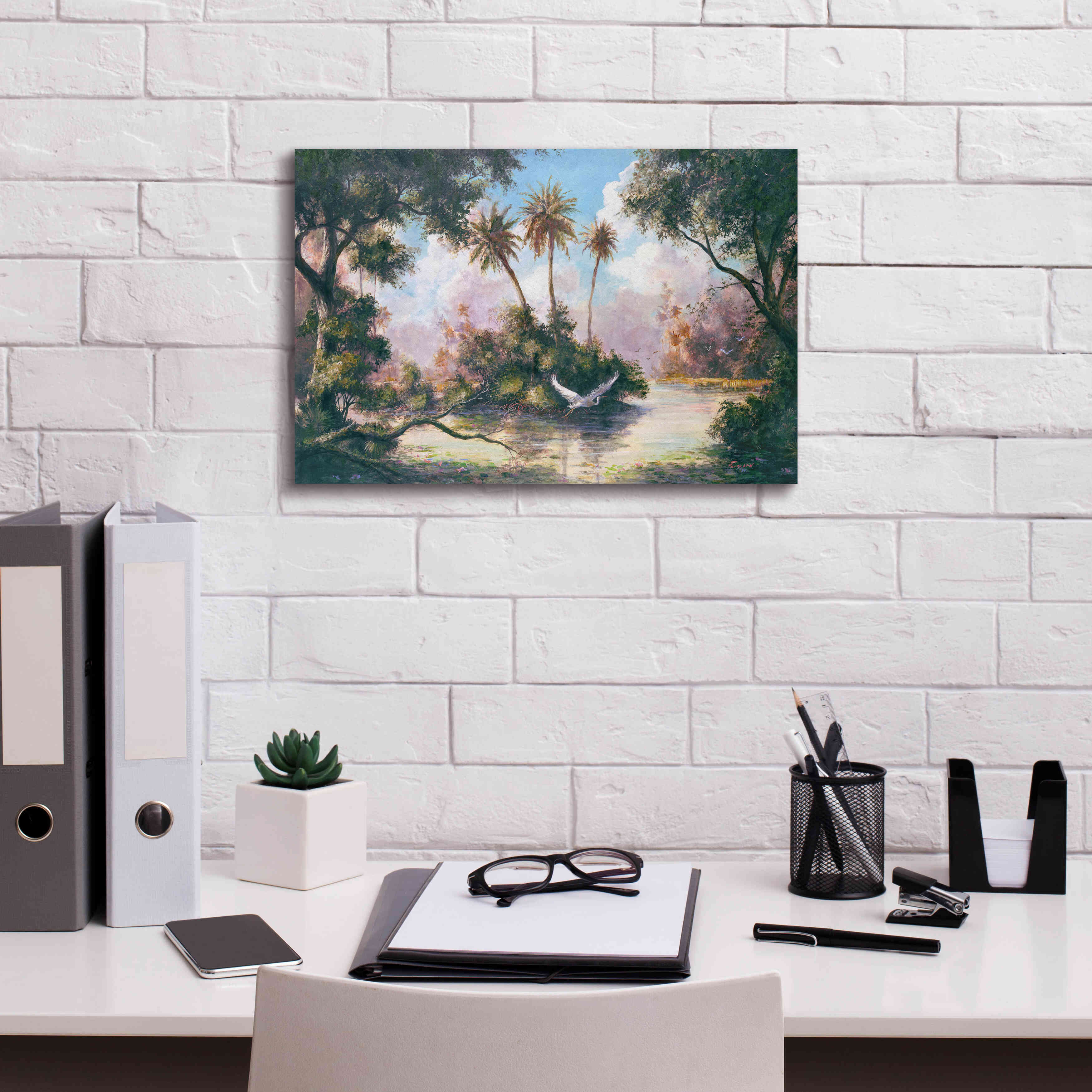 'Glades Hammock' by Art Fronckowiak, Giclee Canvas Wall Art,18x12