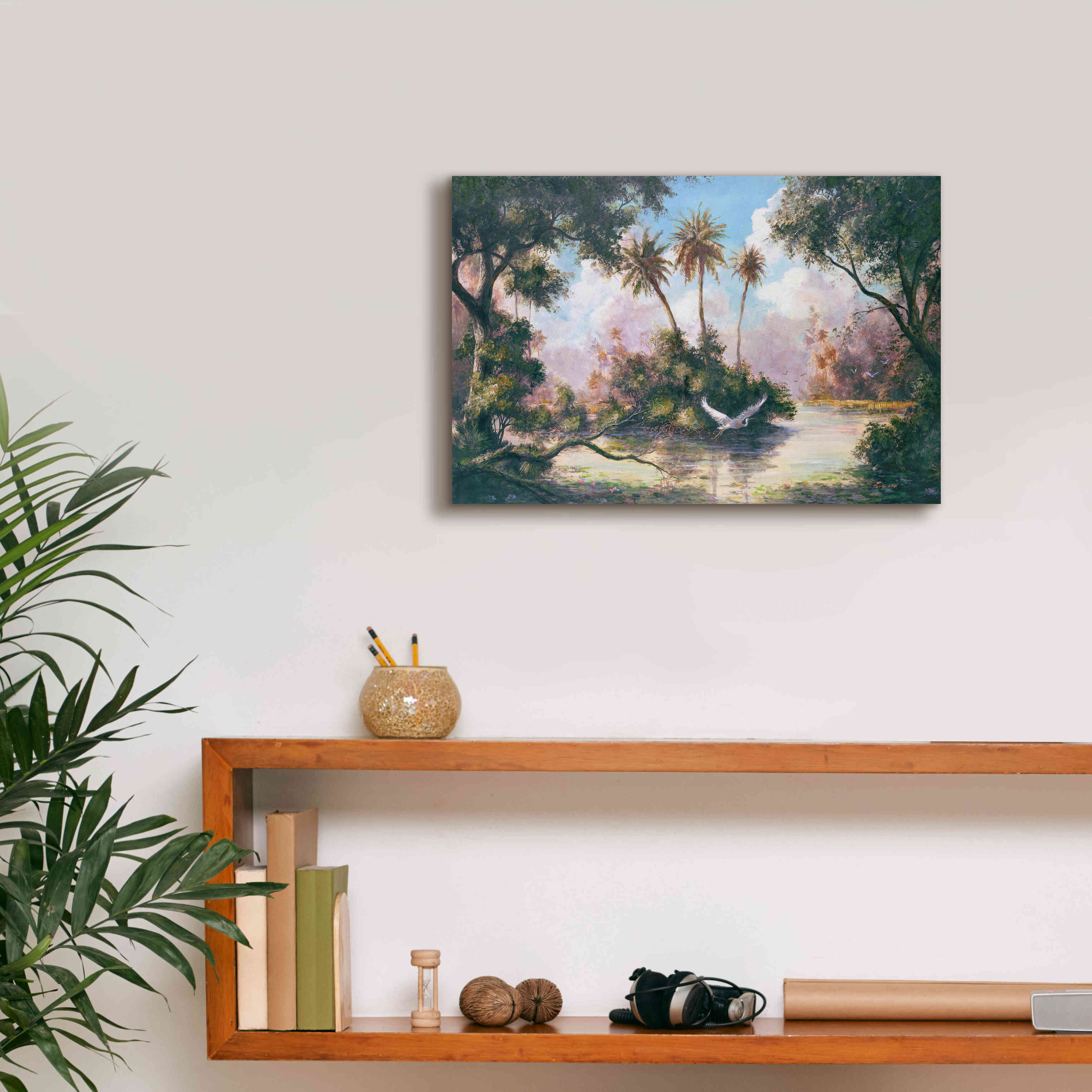 'Glades Hammock' by Art Fronckowiak, Giclee Canvas Wall Art,18x12