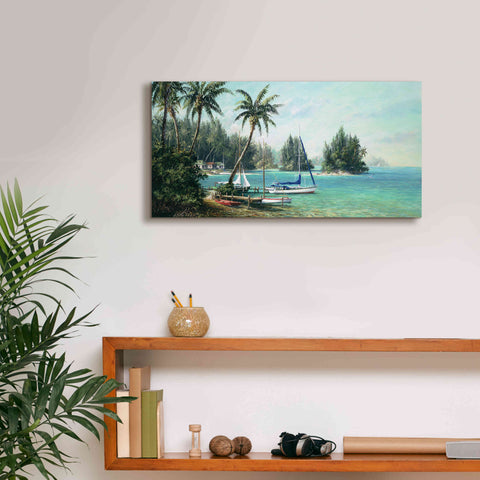 Image of 'Island Cove' by Art Fronckowiak, Giclee Canvas Wall Art,24x12