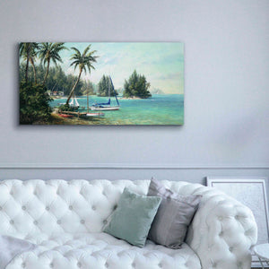 'Island Cove' by Art Fronckowiak, Giclee Canvas Wall Art,60x30