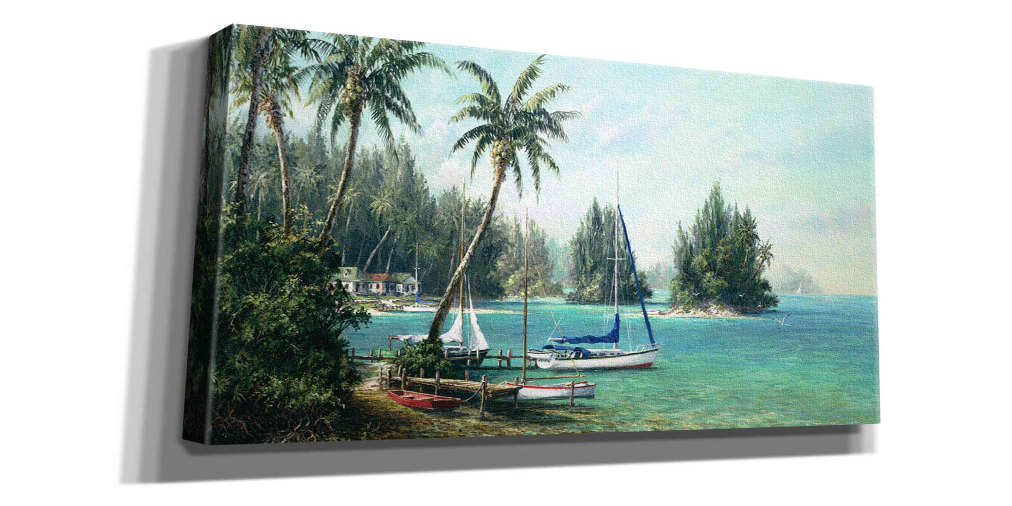 'Island Cove' by Art Fronckowiak, Giclee Canvas Wall Art