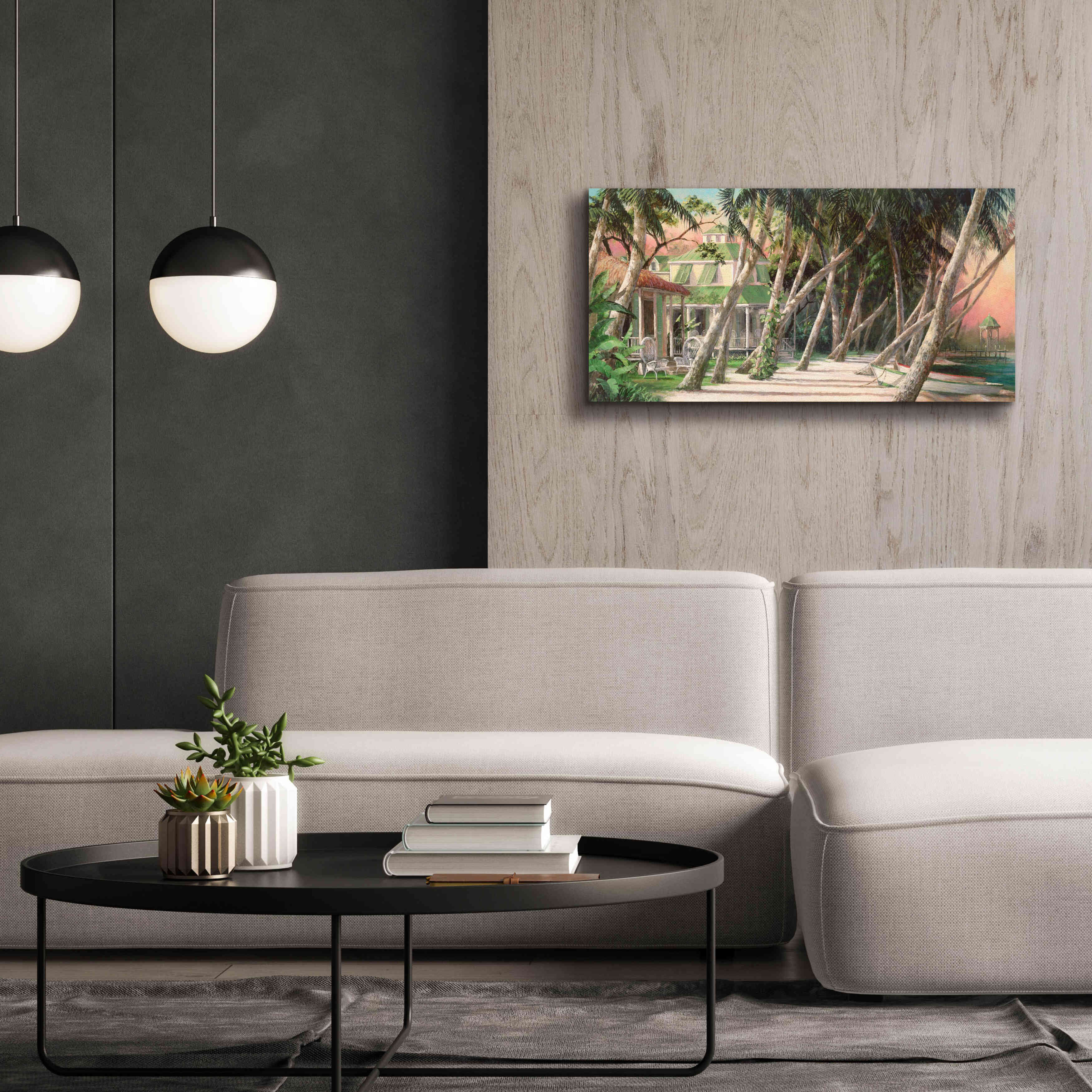 'Island House' by Art Fronckowiak, Giclee Canvas Wall Art,40x20