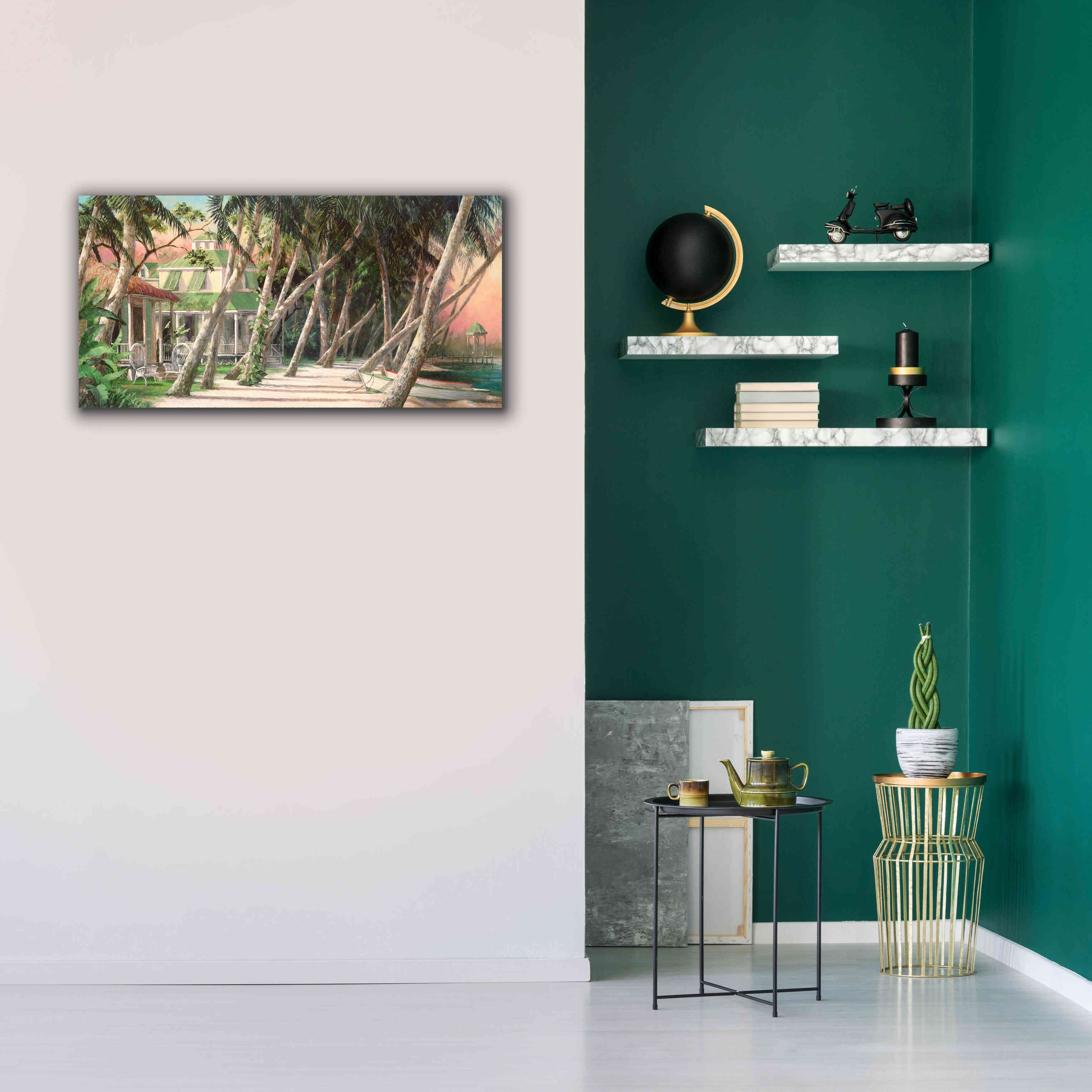 'Island House' by Art Fronckowiak, Giclee Canvas Wall Art,40x20