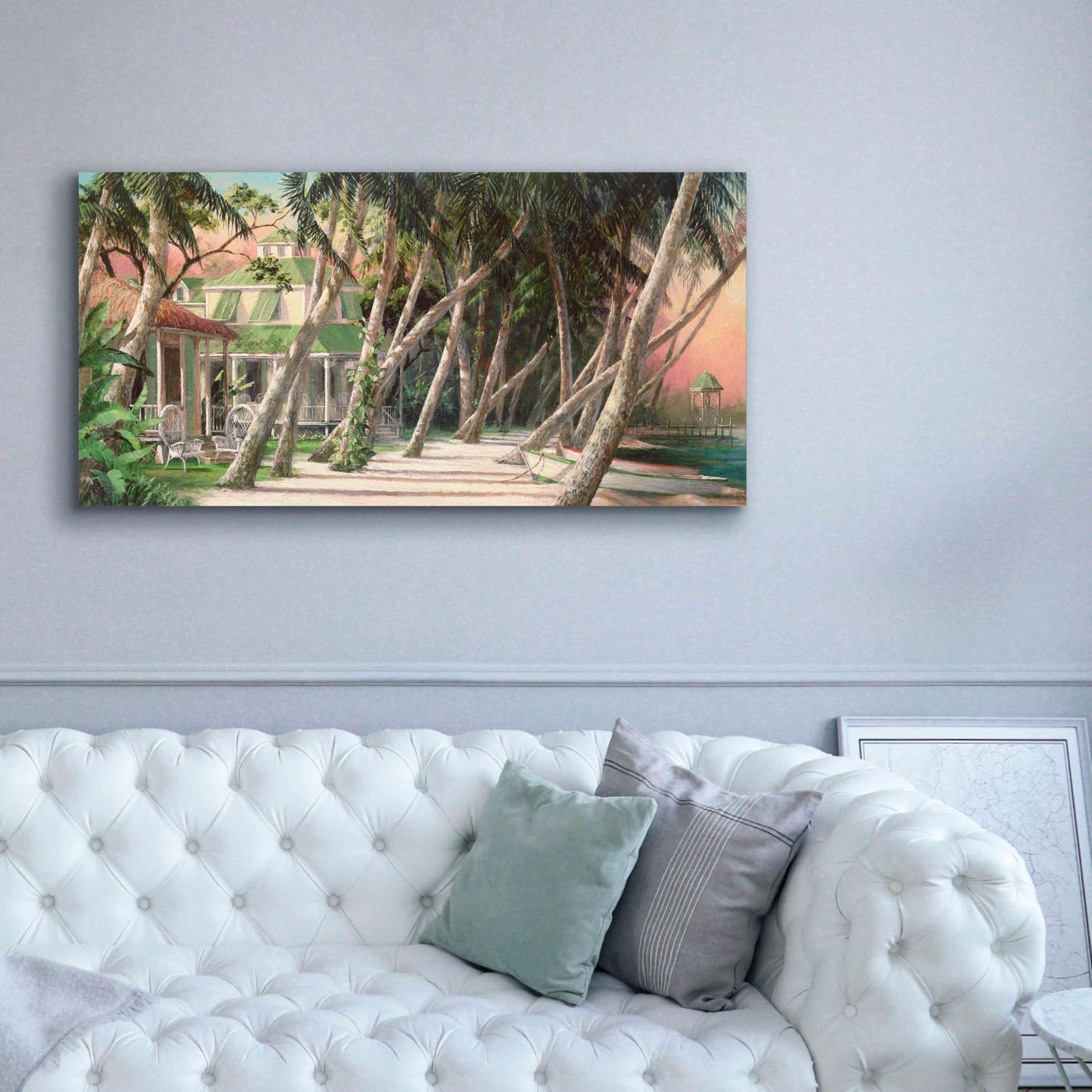 'Island House' by Art Fronckowiak, Giclee Canvas Wall Art,60x30