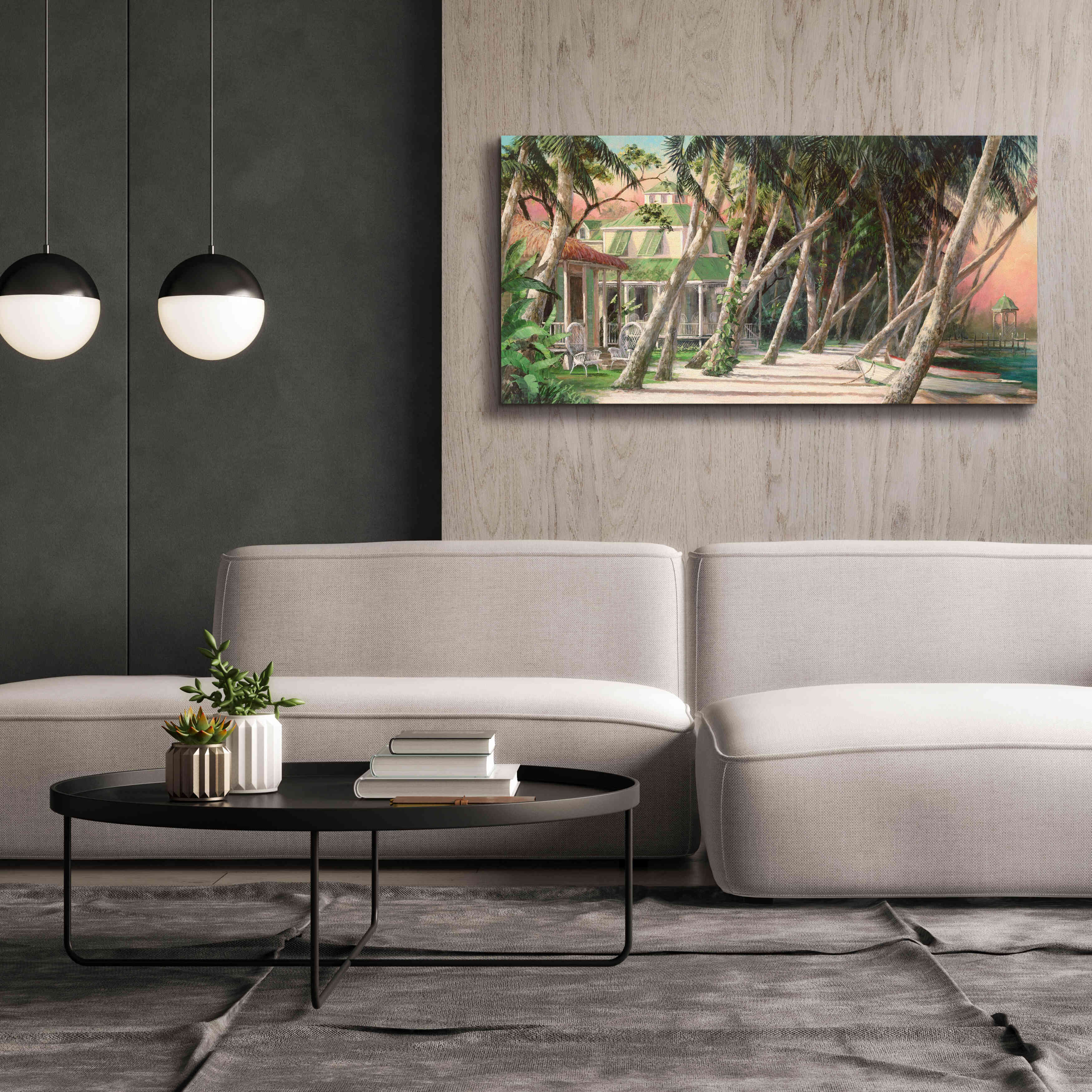 'Island House' by Art Fronckowiak, Giclee Canvas Wall Art,60x30