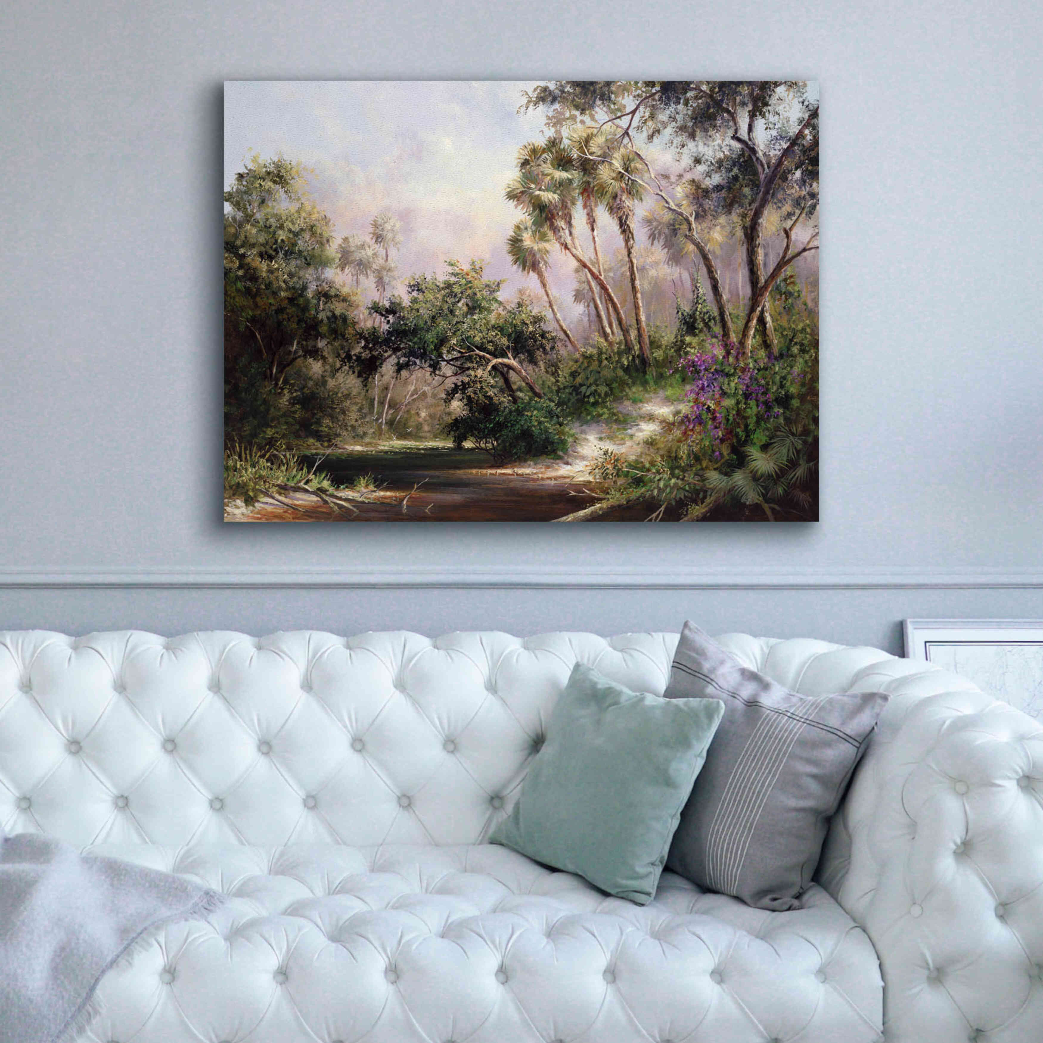 'Myakka River Scene' by Art Fronckowiak, Giclee Canvas Wall Art,54x40