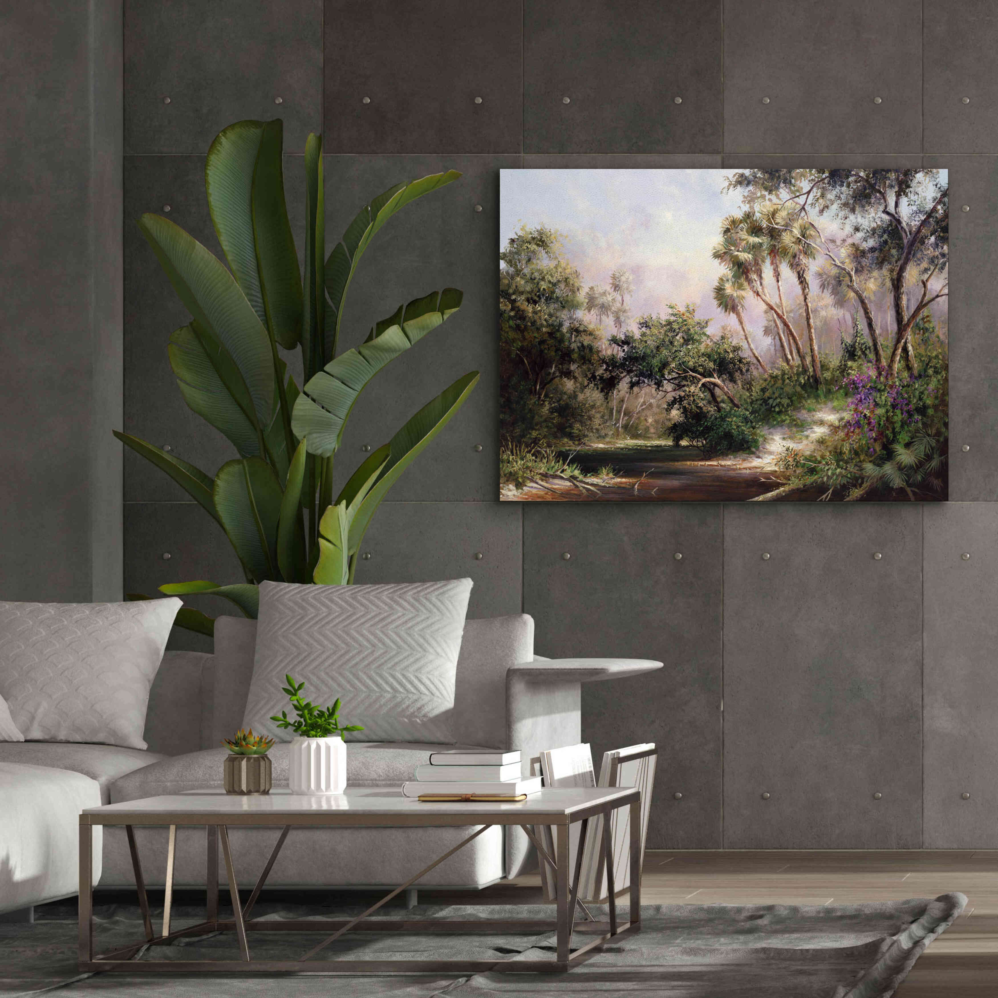 'Myakka River Scene' by Art Fronckowiak, Giclee Canvas Wall Art,54x40