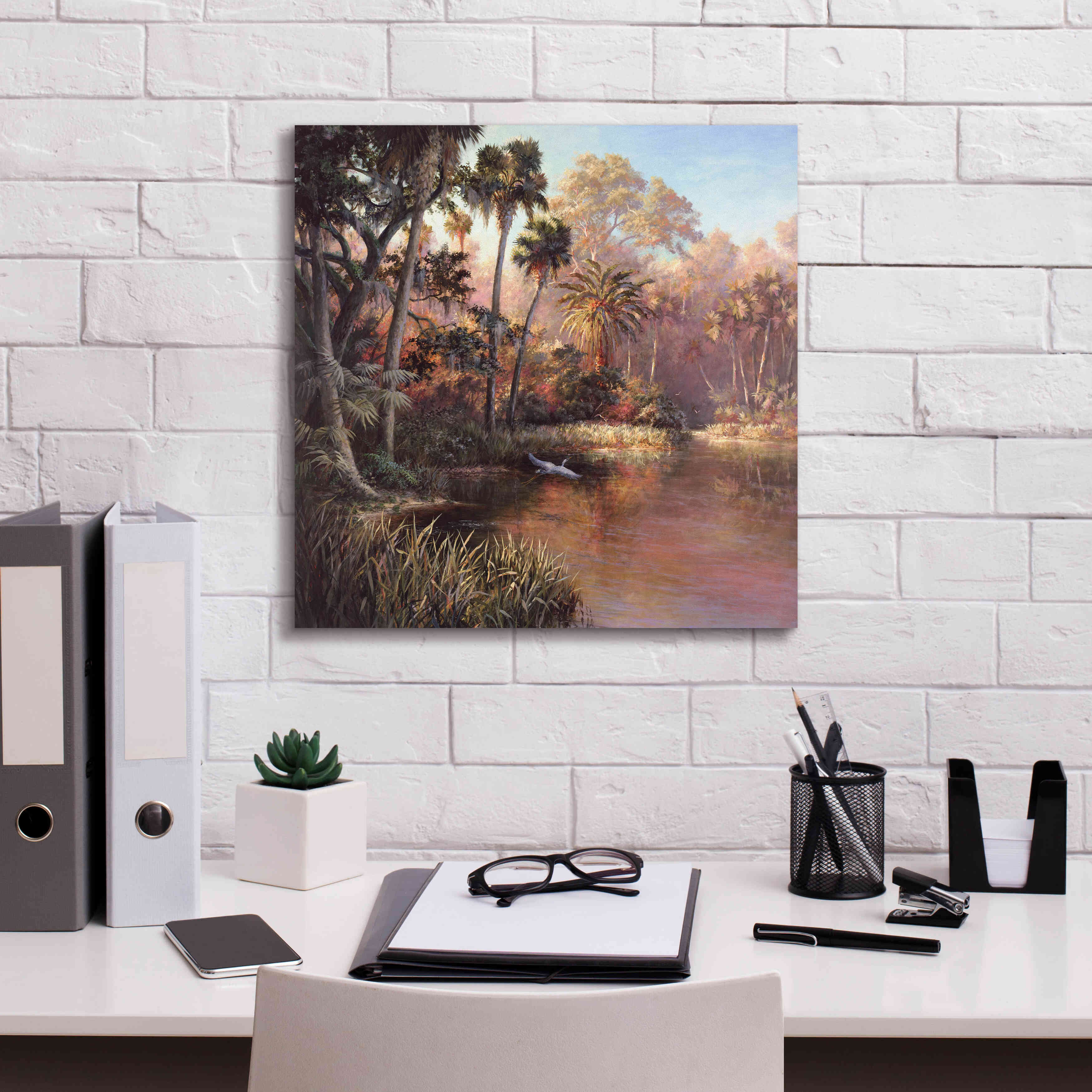 'Myakka Sunset' by Art Fronckowiak, Giclee Canvas Wall Art,18x18