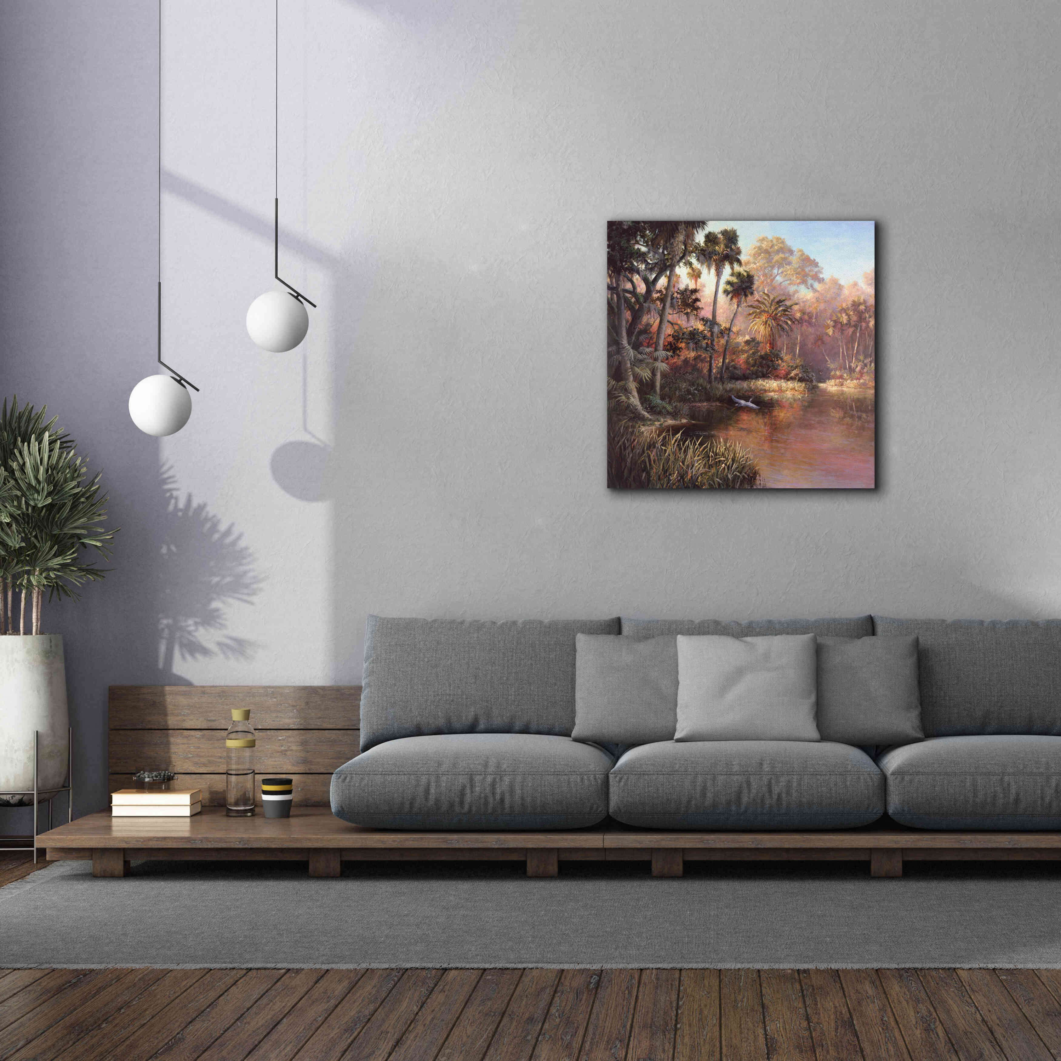 'Myakka Sunset' by Art Fronckowiak, Giclee Canvas Wall Art,37x37