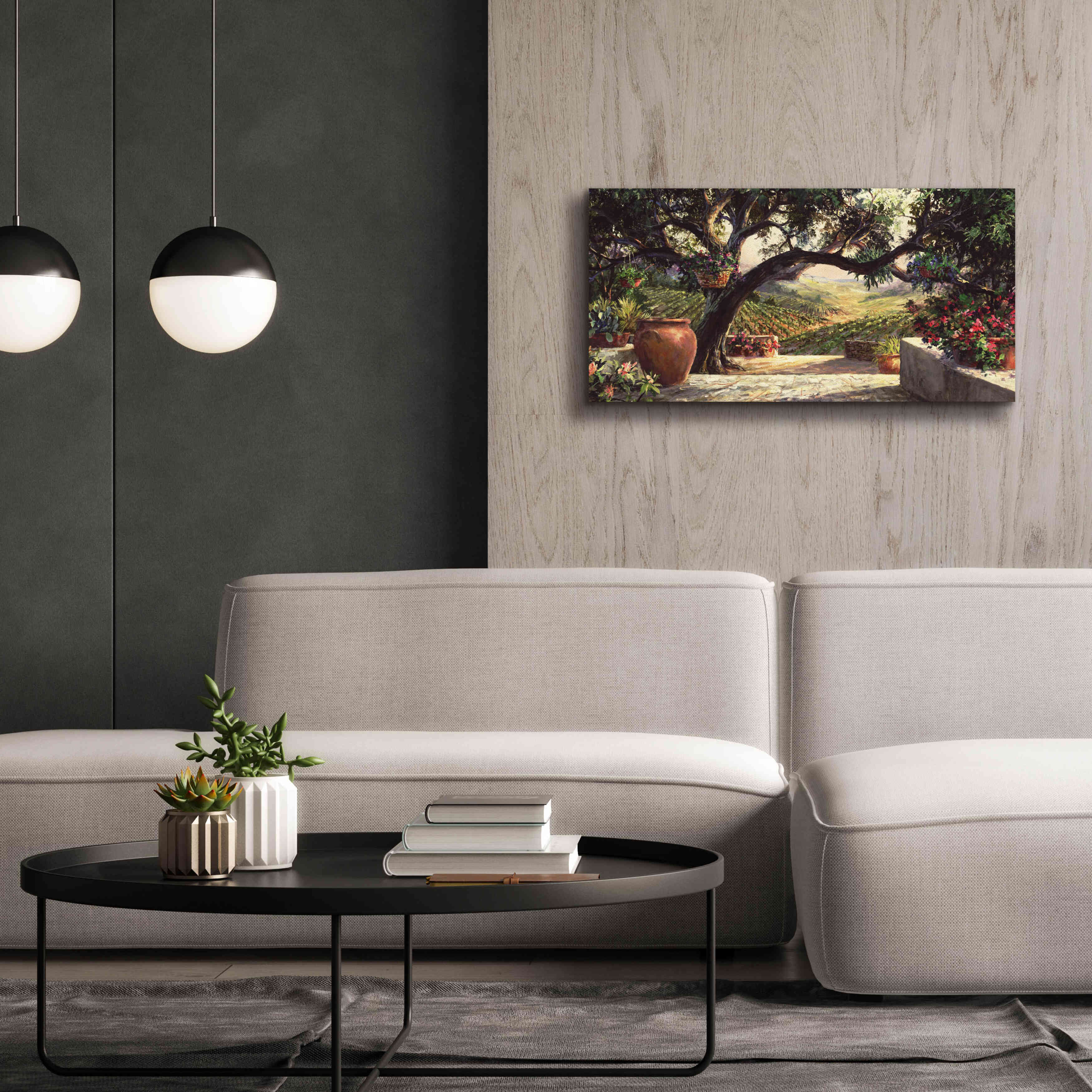 'Napa Patio' by Art Fronckowiak, Giclee Canvas Wall Art,40x20