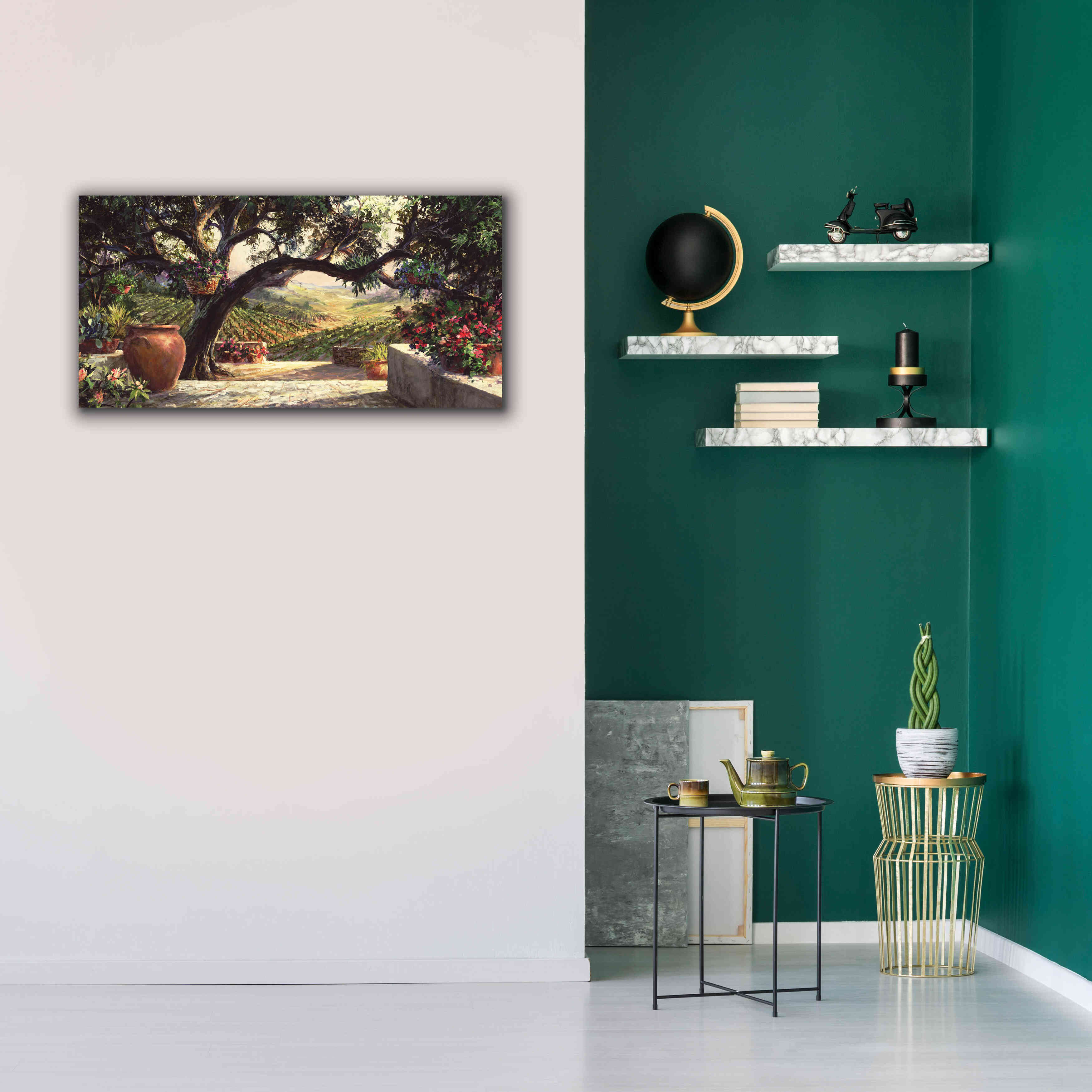 'Napa Patio' by Art Fronckowiak, Giclee Canvas Wall Art,40x20