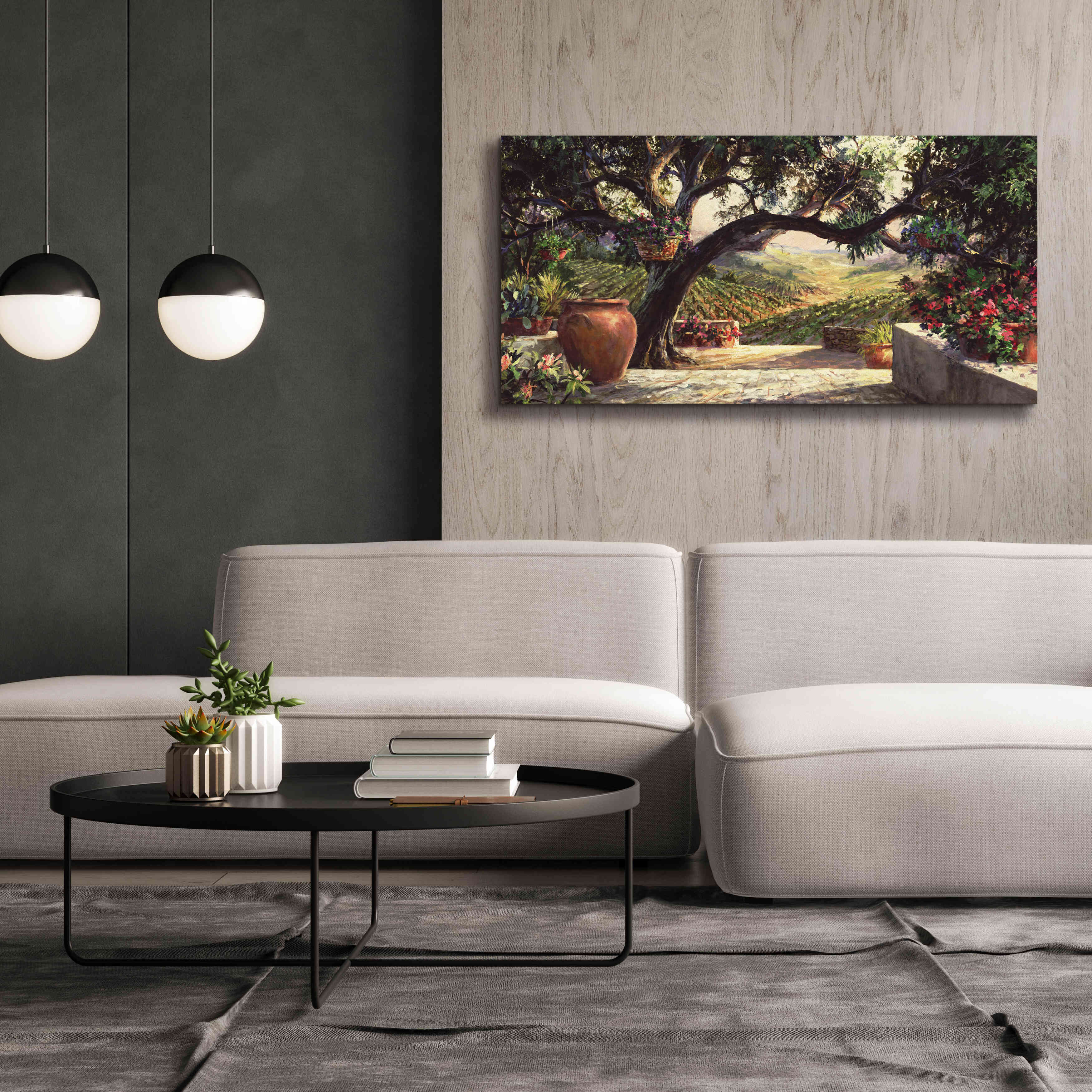 'Napa Patio' by Art Fronckowiak, Giclee Canvas Wall Art,60x30