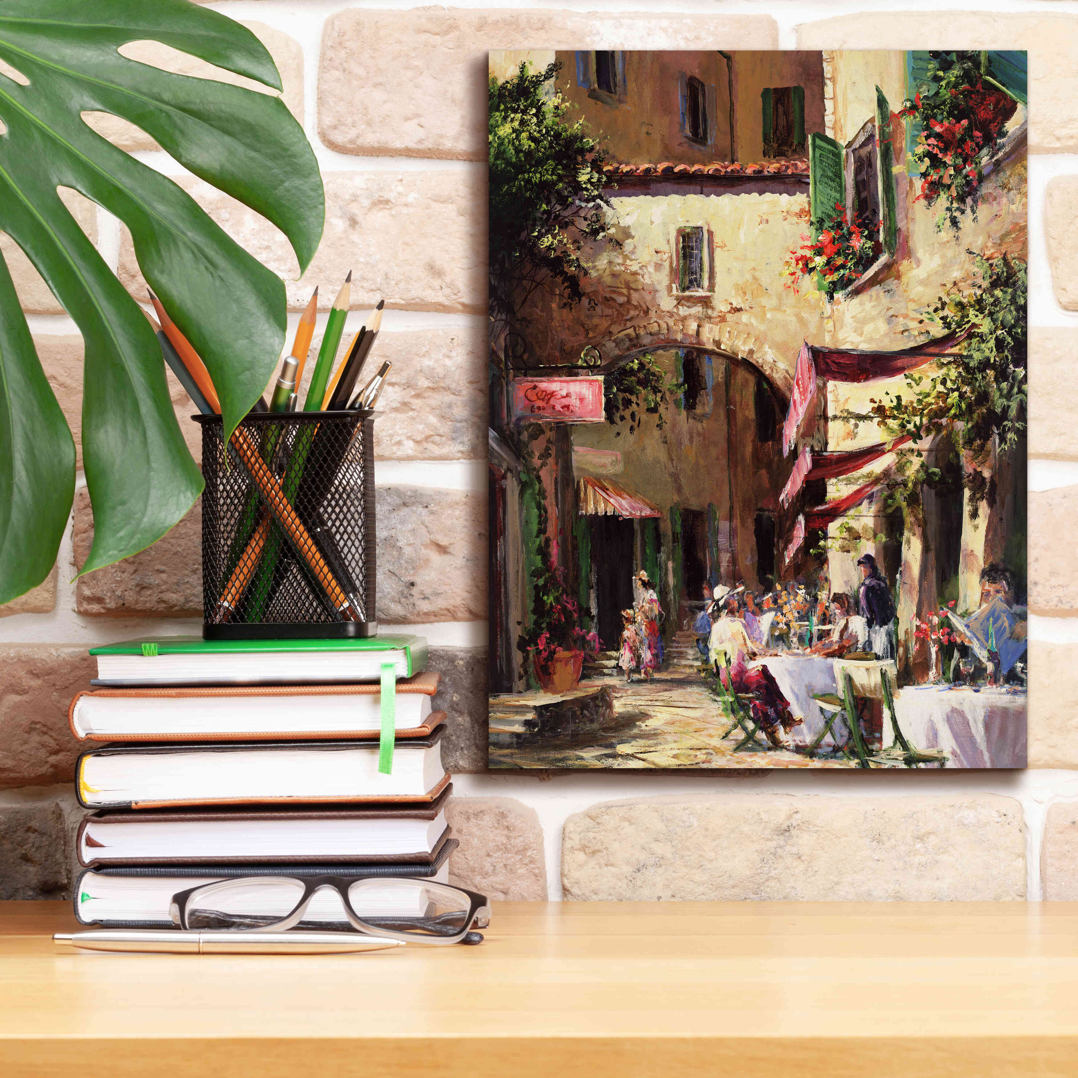 'Piazza' by Art Fronckowiak, Giclee Canvas Wall Art,12x16