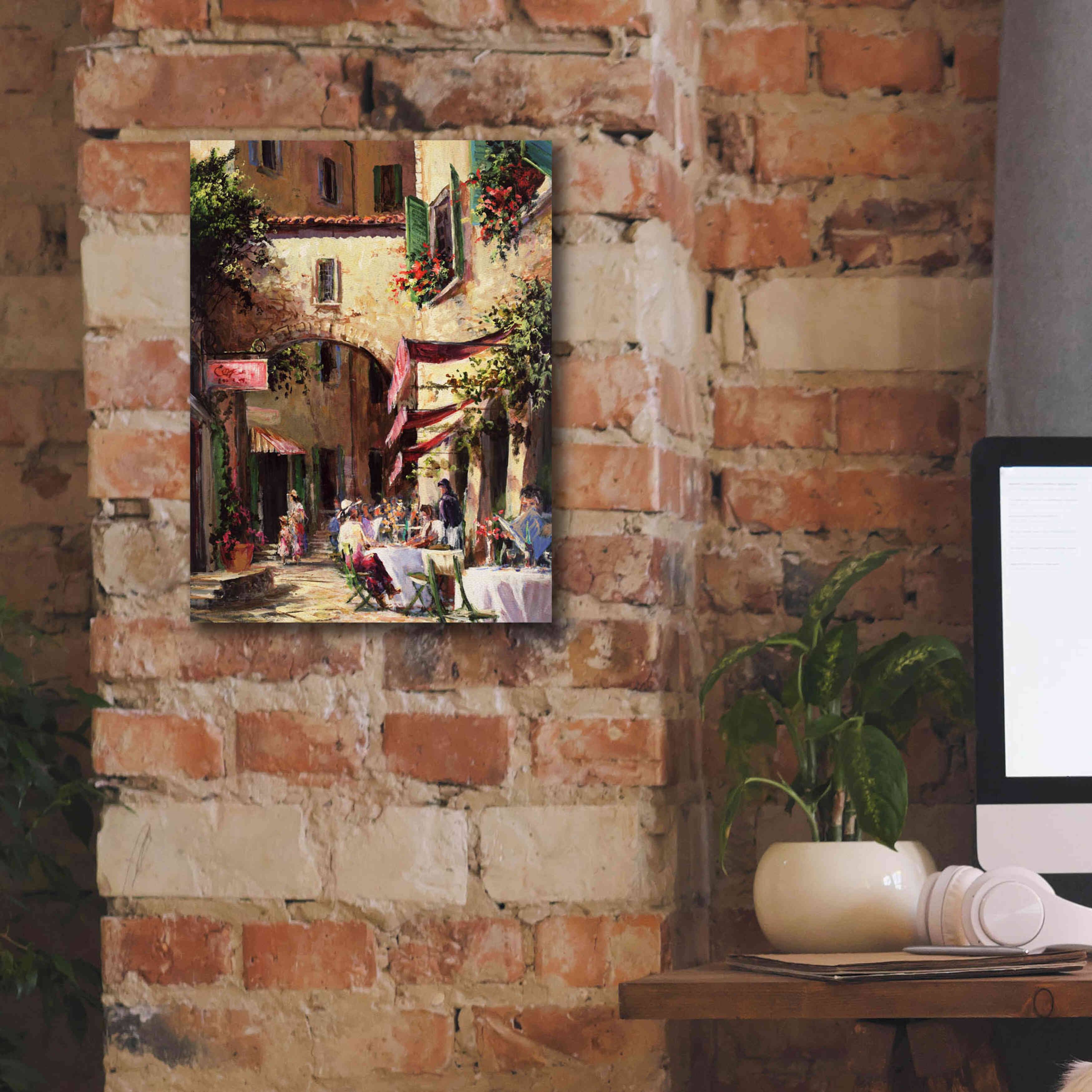 'Piazza' by Art Fronckowiak, Giclee Canvas Wall Art,12x16