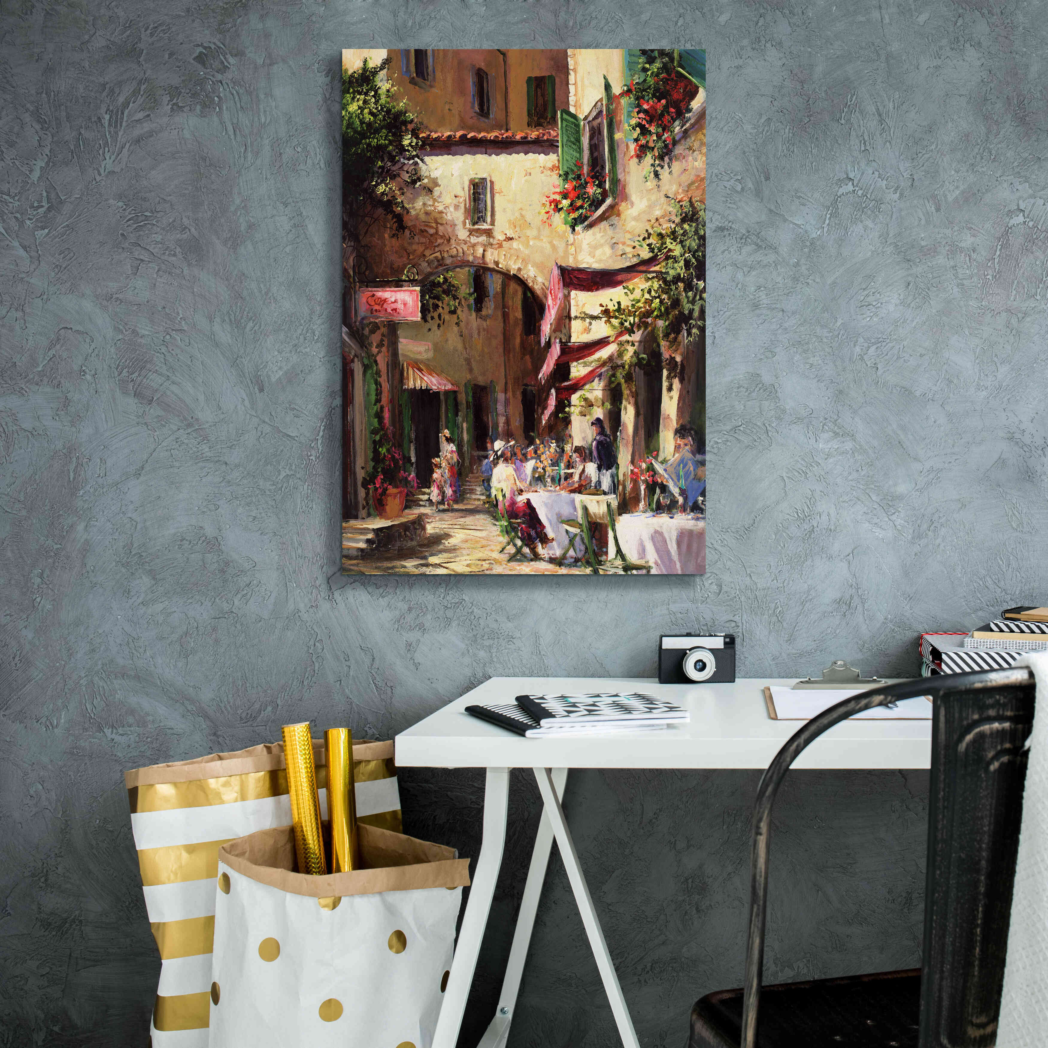 'Piazza' by Art Fronckowiak, Giclee Canvas Wall Art,18x26