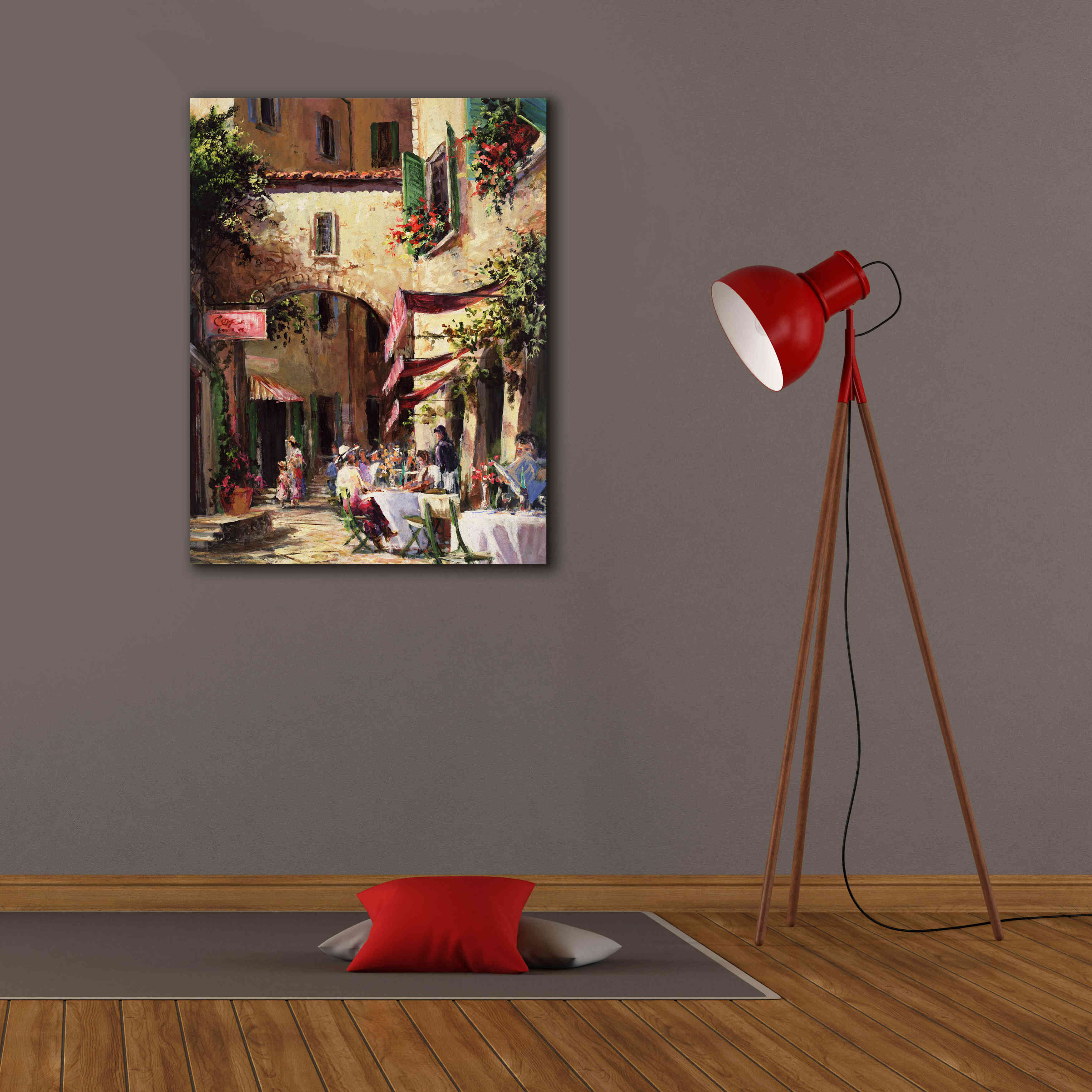 'Piazza' by Art Fronckowiak, Giclee Canvas Wall Art,26x34