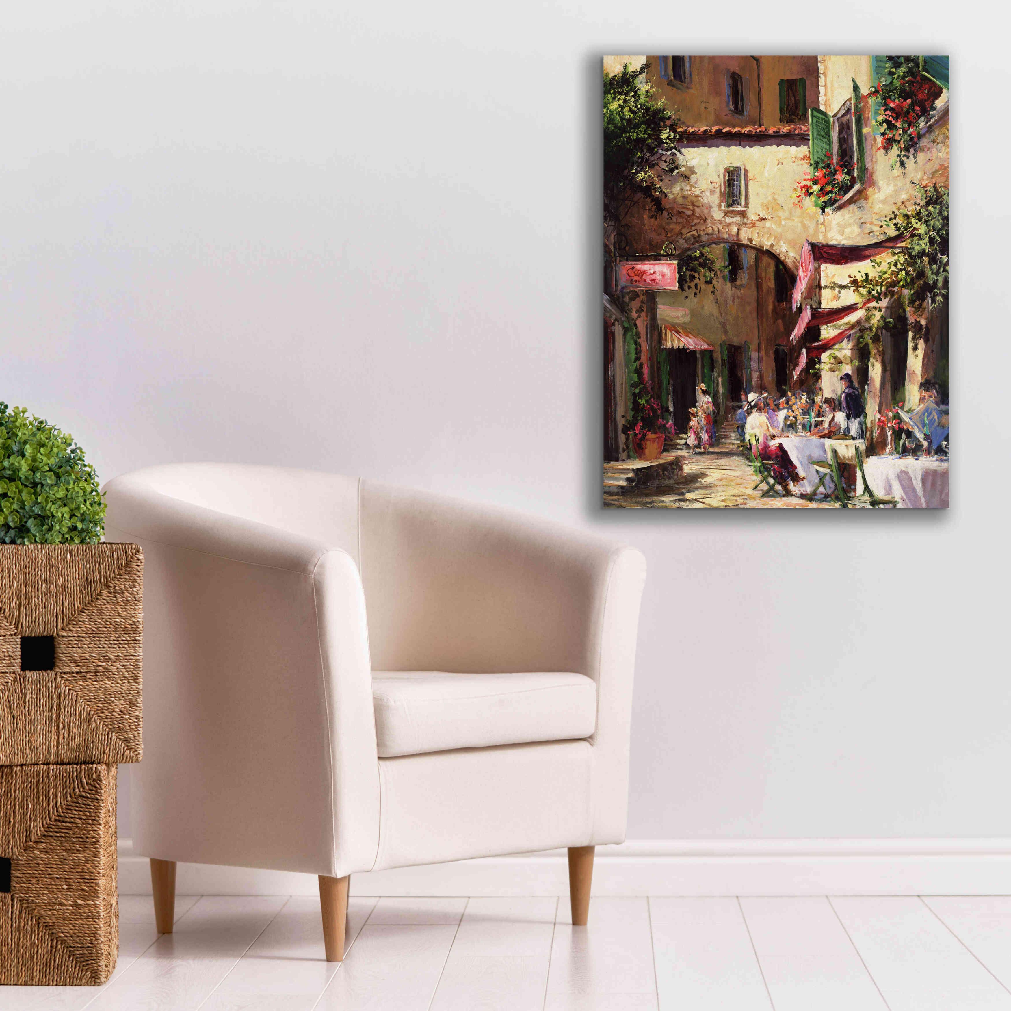 'Piazza' by Art Fronckowiak, Giclee Canvas Wall Art,26x34