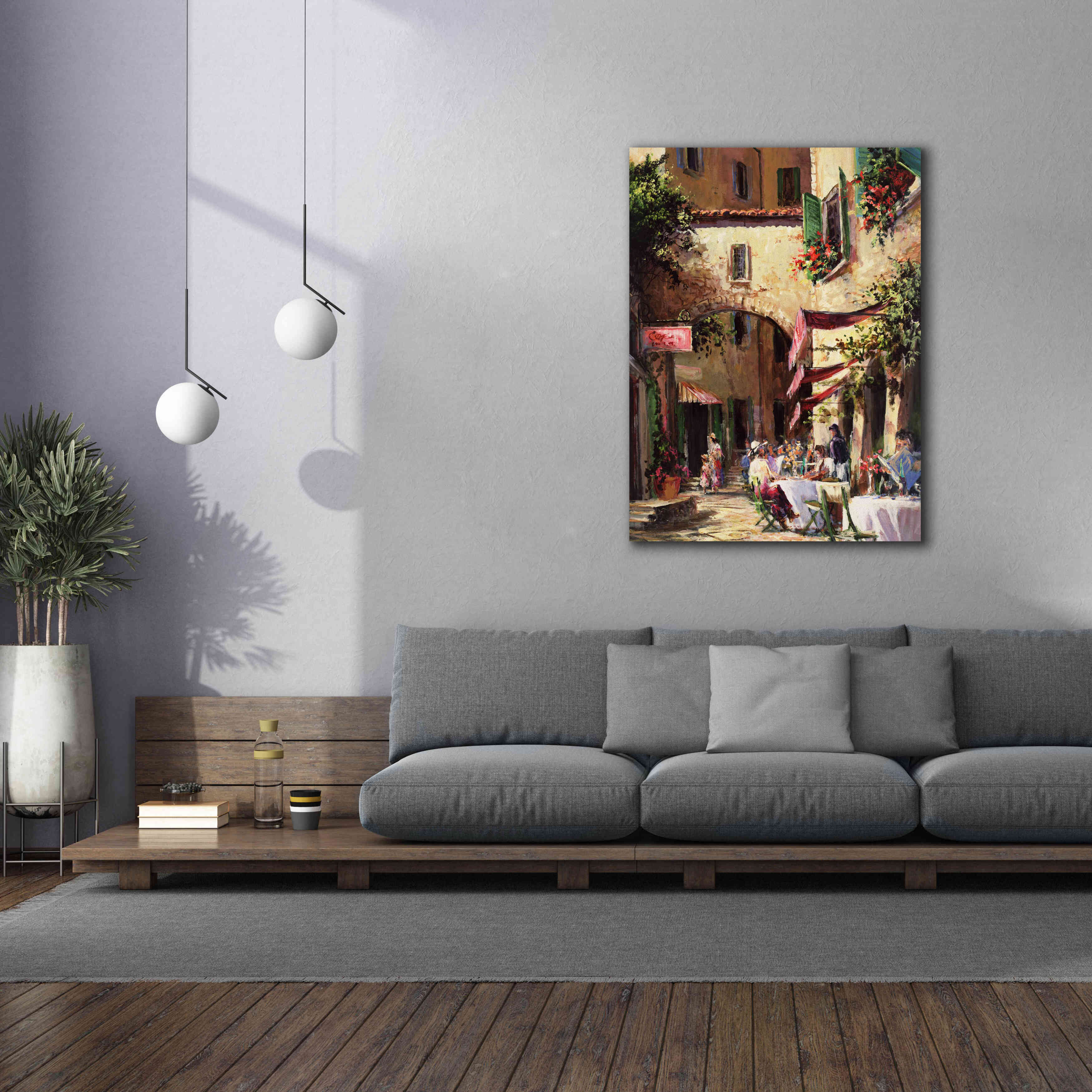 'Piazza' by Art Fronckowiak, Giclee Canvas Wall Art,40x54
