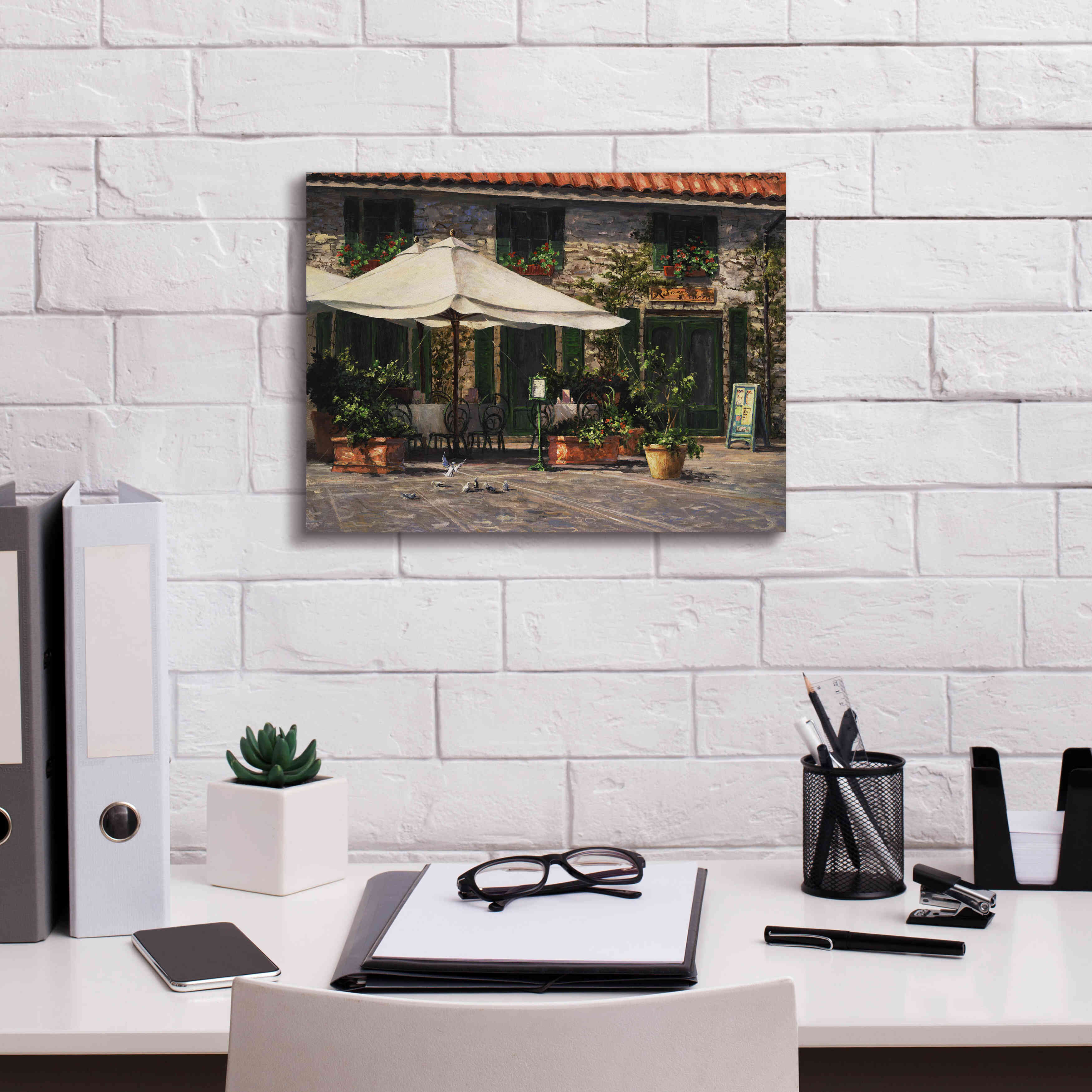 'Ristorante Il Pozzo' by Art Fronckowiak, Giclee Canvas Wall Art,16x12