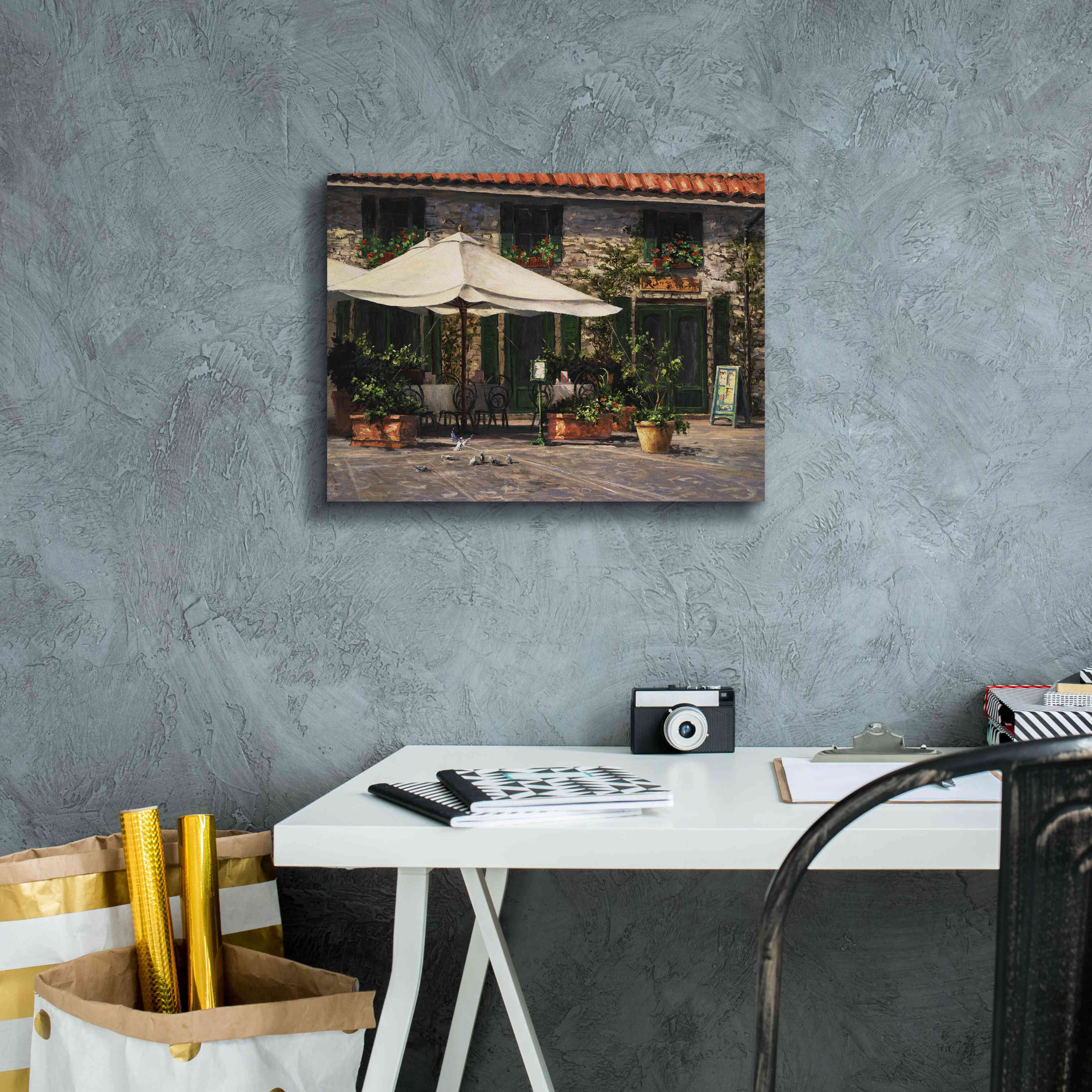 'Ristorante Il Pozzo' by Art Fronckowiak, Giclee Canvas Wall Art,16x12