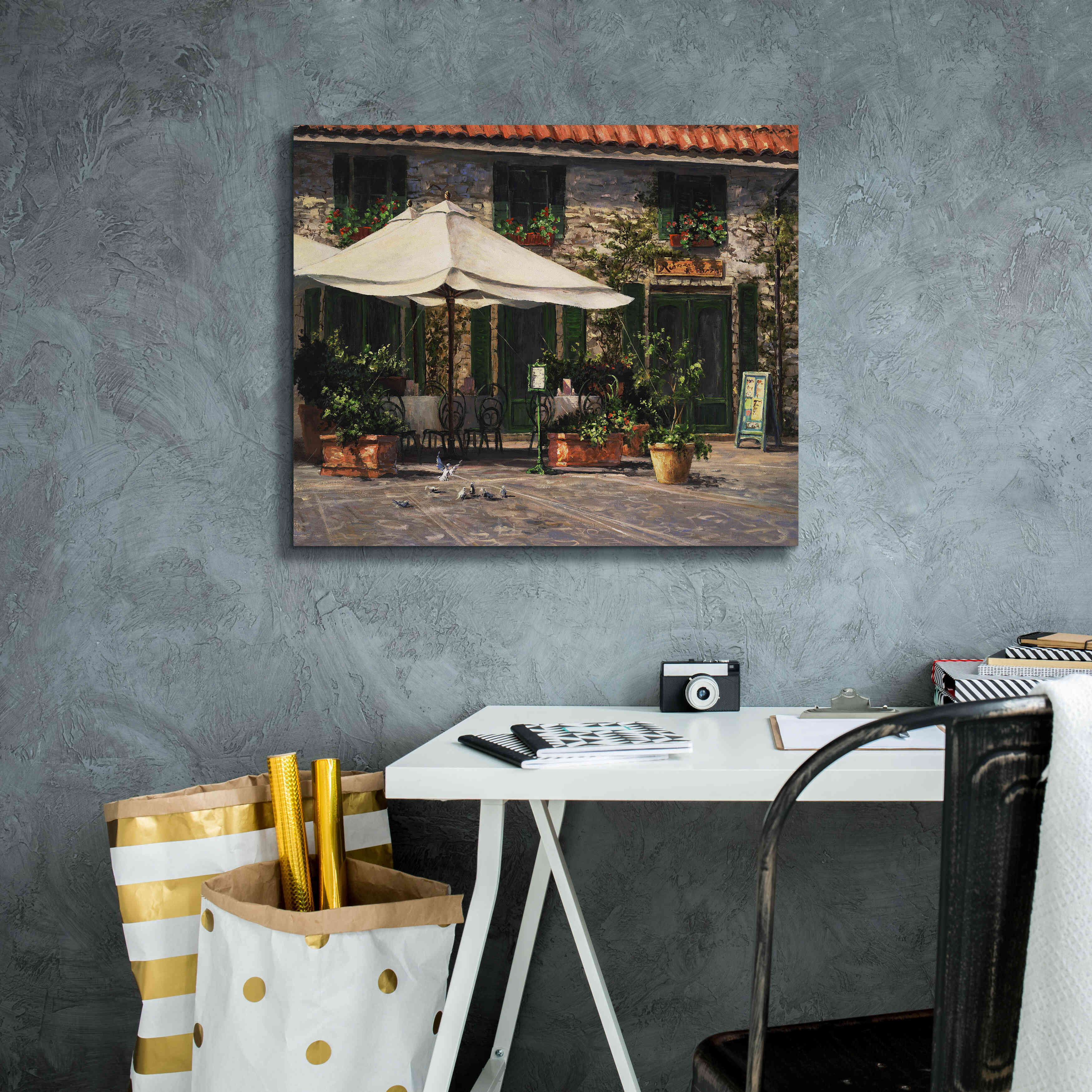 'Ristorante Il Pozzo' by Art Fronckowiak, Giclee Canvas Wall Art,24x20