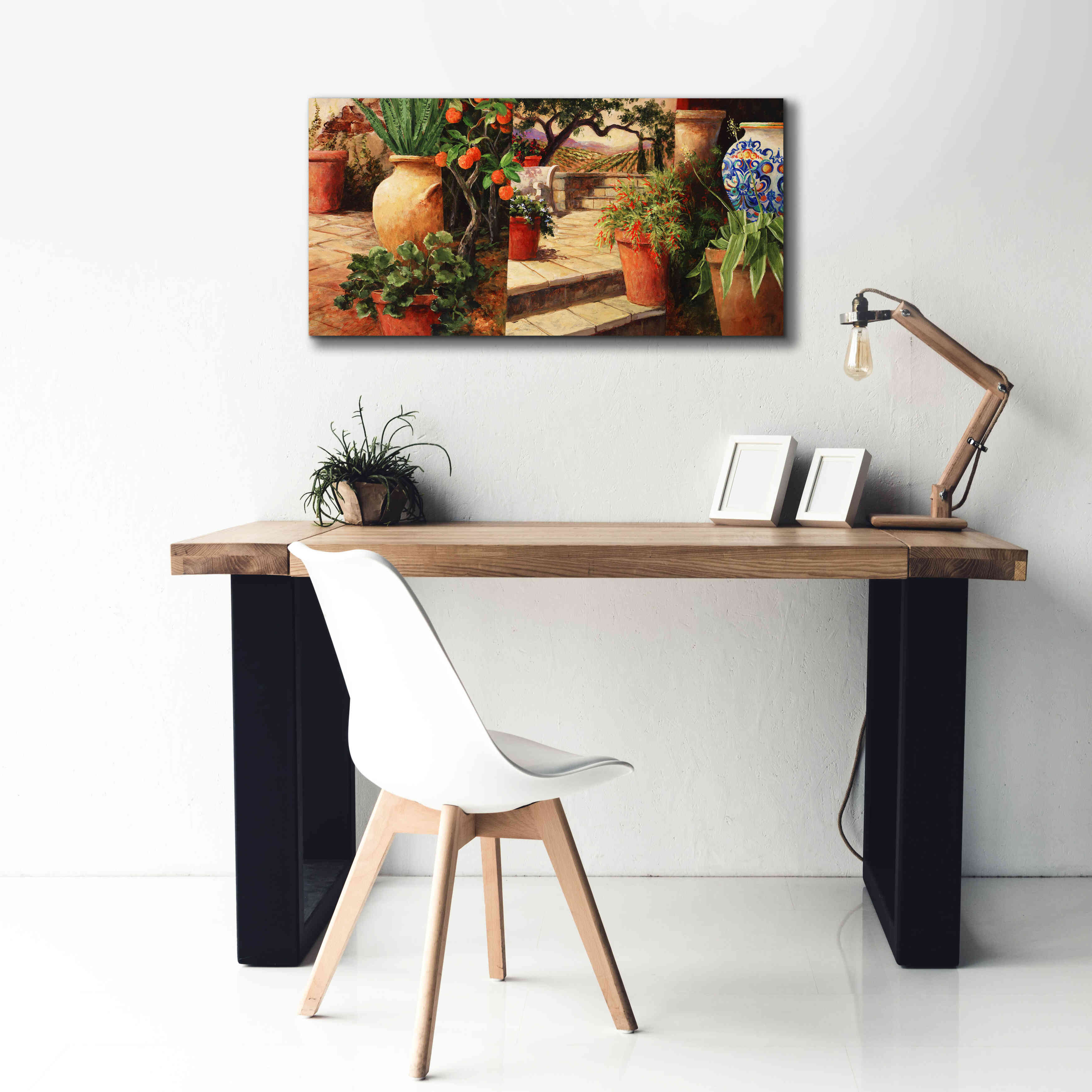 'Turo Tuscan Orange' by Art Fronckowiak, Giclee Canvas Wall Art,40x20